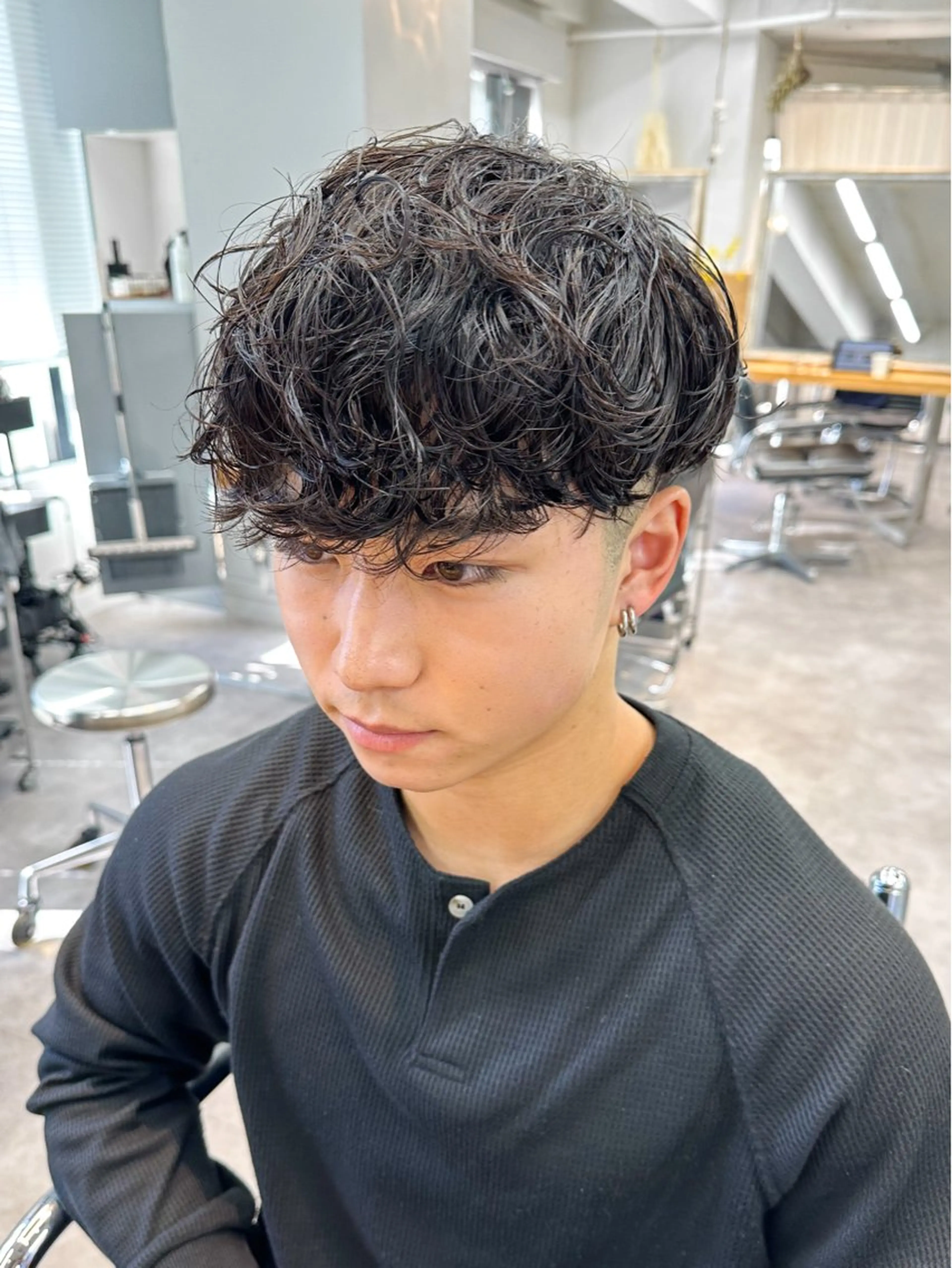 ショート パーマ メンズ カット パーマ メンズパーマ メンズ特化ryoのヘアスタイル