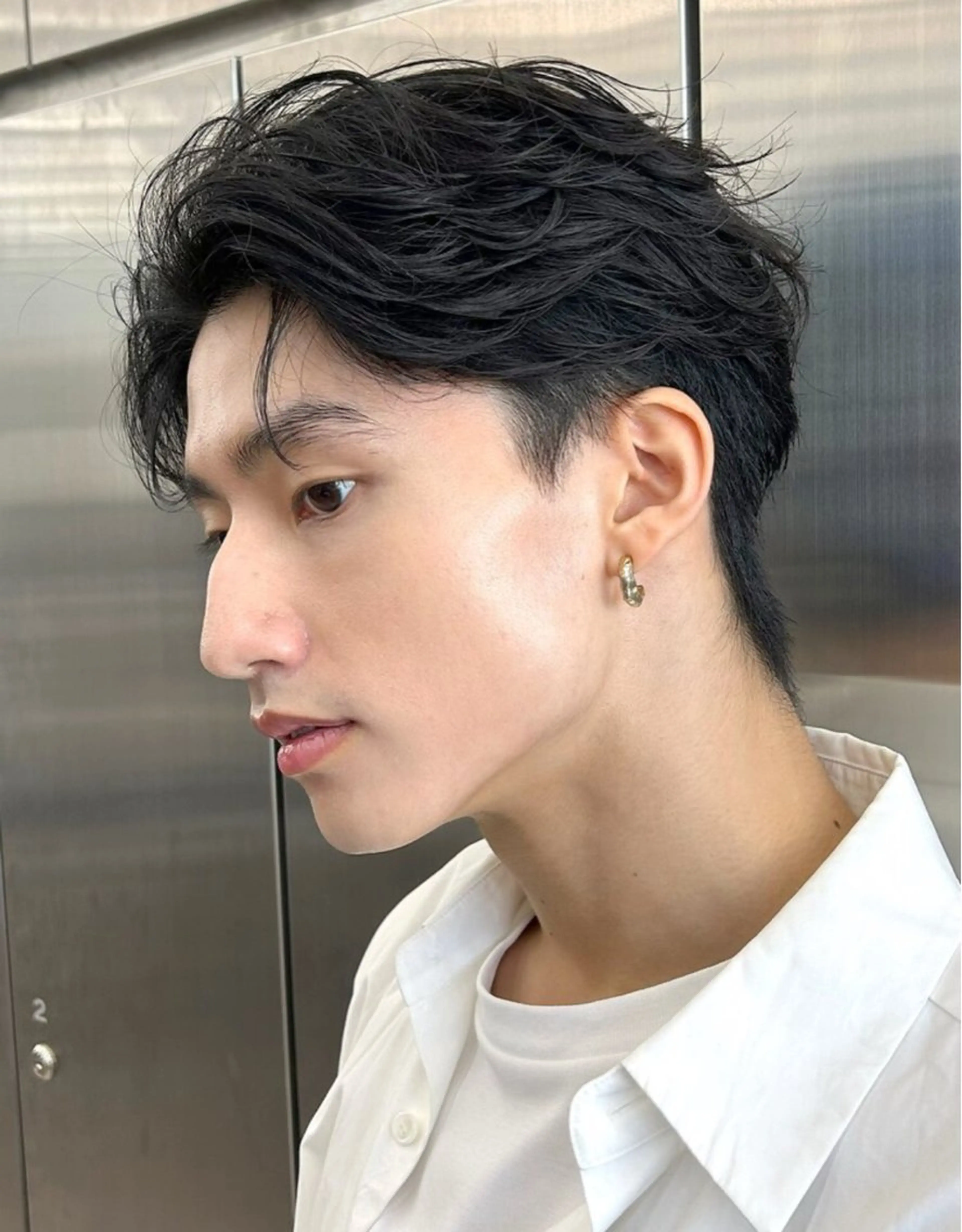 パーマ メンズ フェザーパーマ メンズパーマ カット パーマ 湯浅禅也/プードル /波巻きパーマ/栄のヘアスタイル