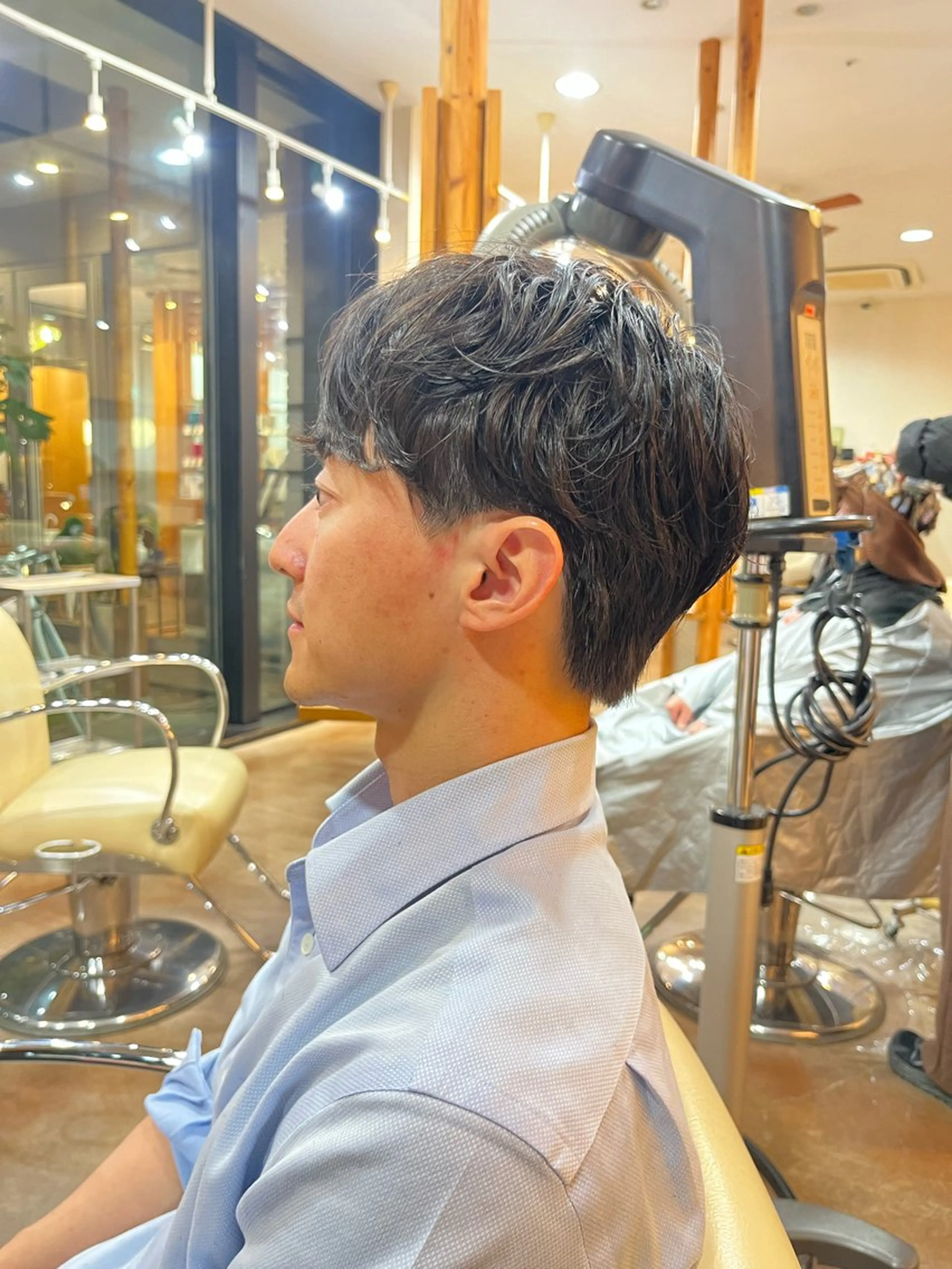 パーマ メンズ マッシュ メンズパーマ しみず ちかえのヘアスタイル