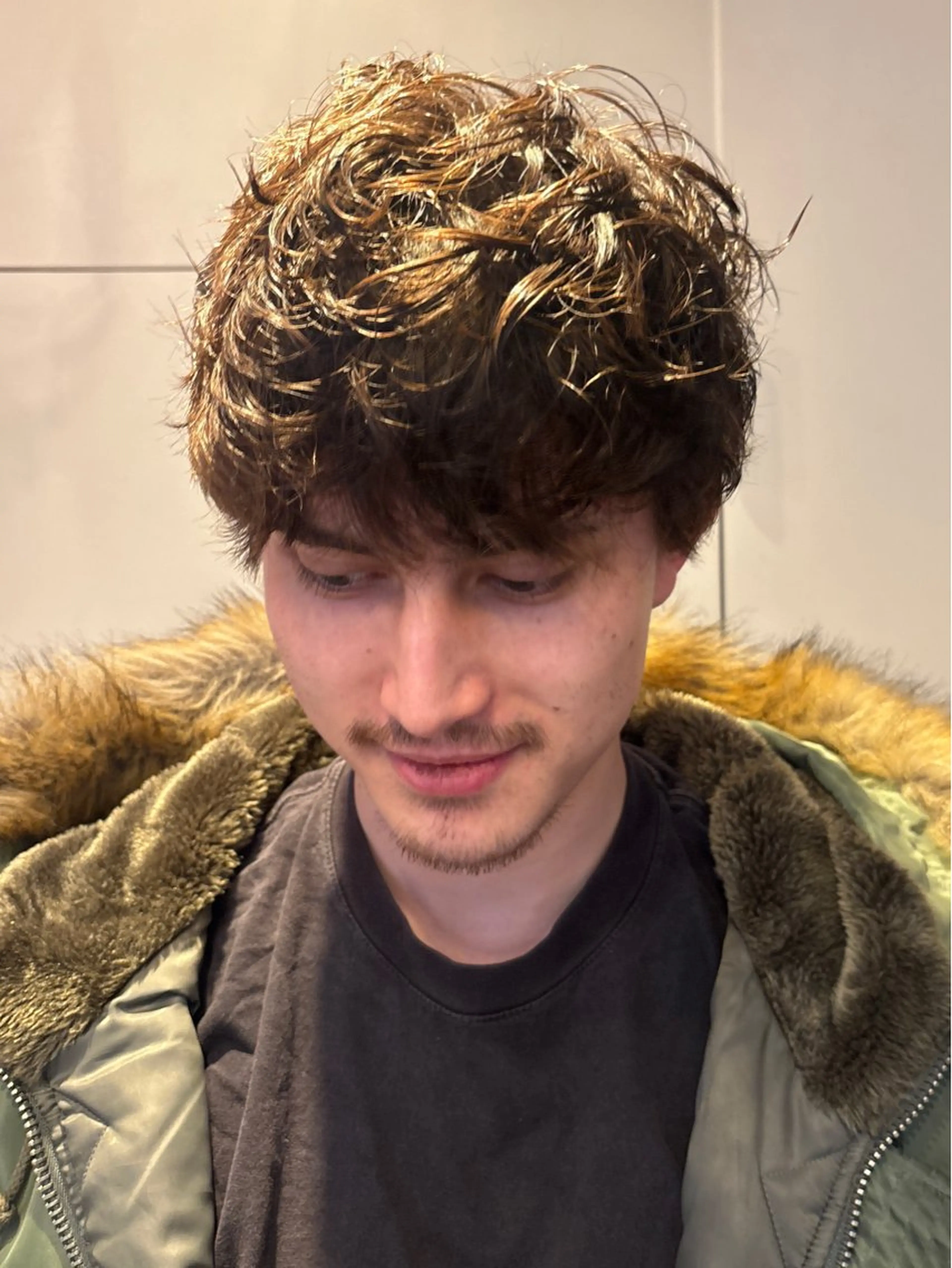 カラー パーマ メンズ 韓国ヘア/wカラー レイヤー/RIN🎀のヘアスタイル