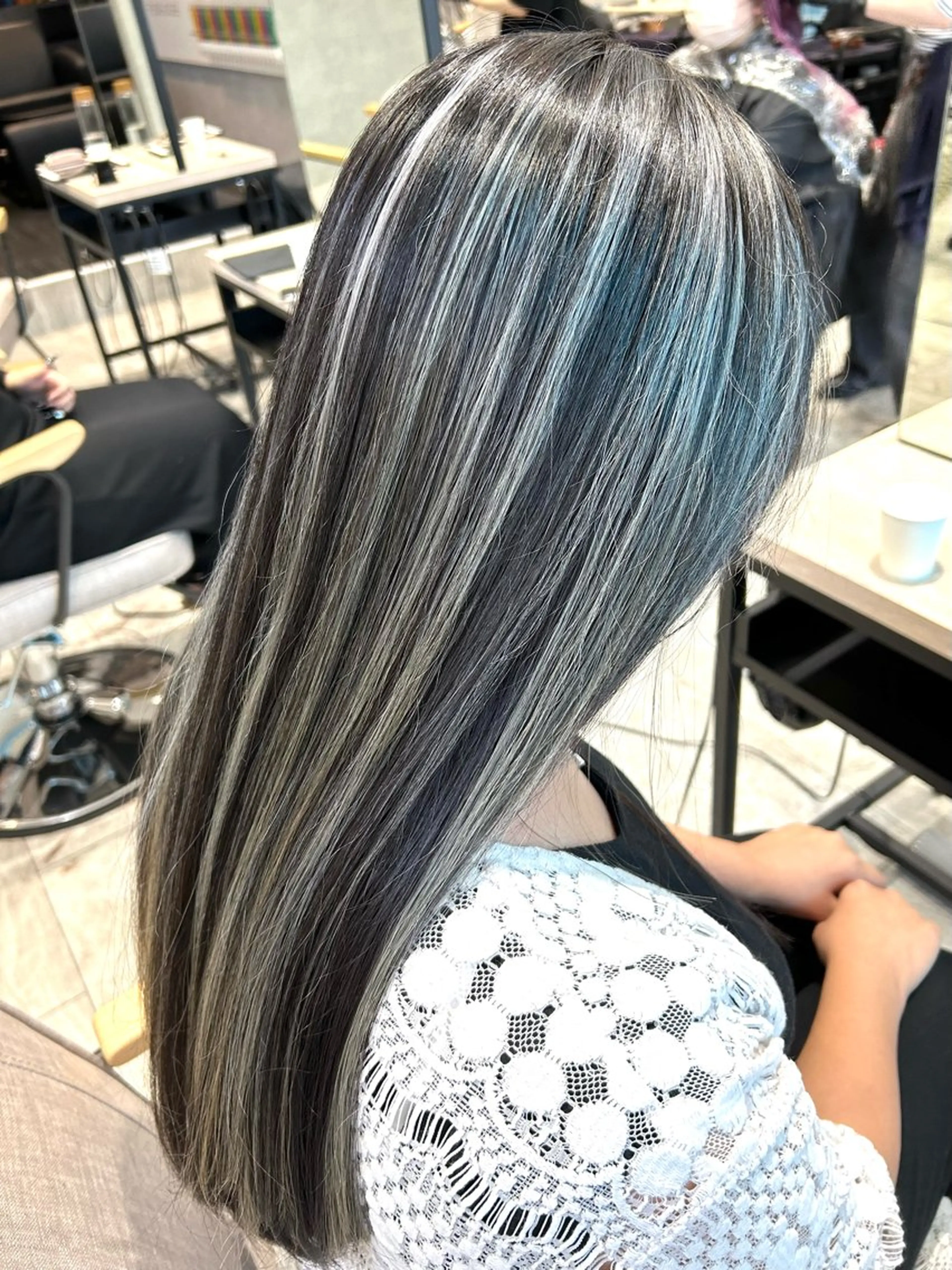 ロング カラー ブリーチ ハイライトカラー ハイライト 完全個室マンツーマン サロン☘MAHIROのヘアスタイル
