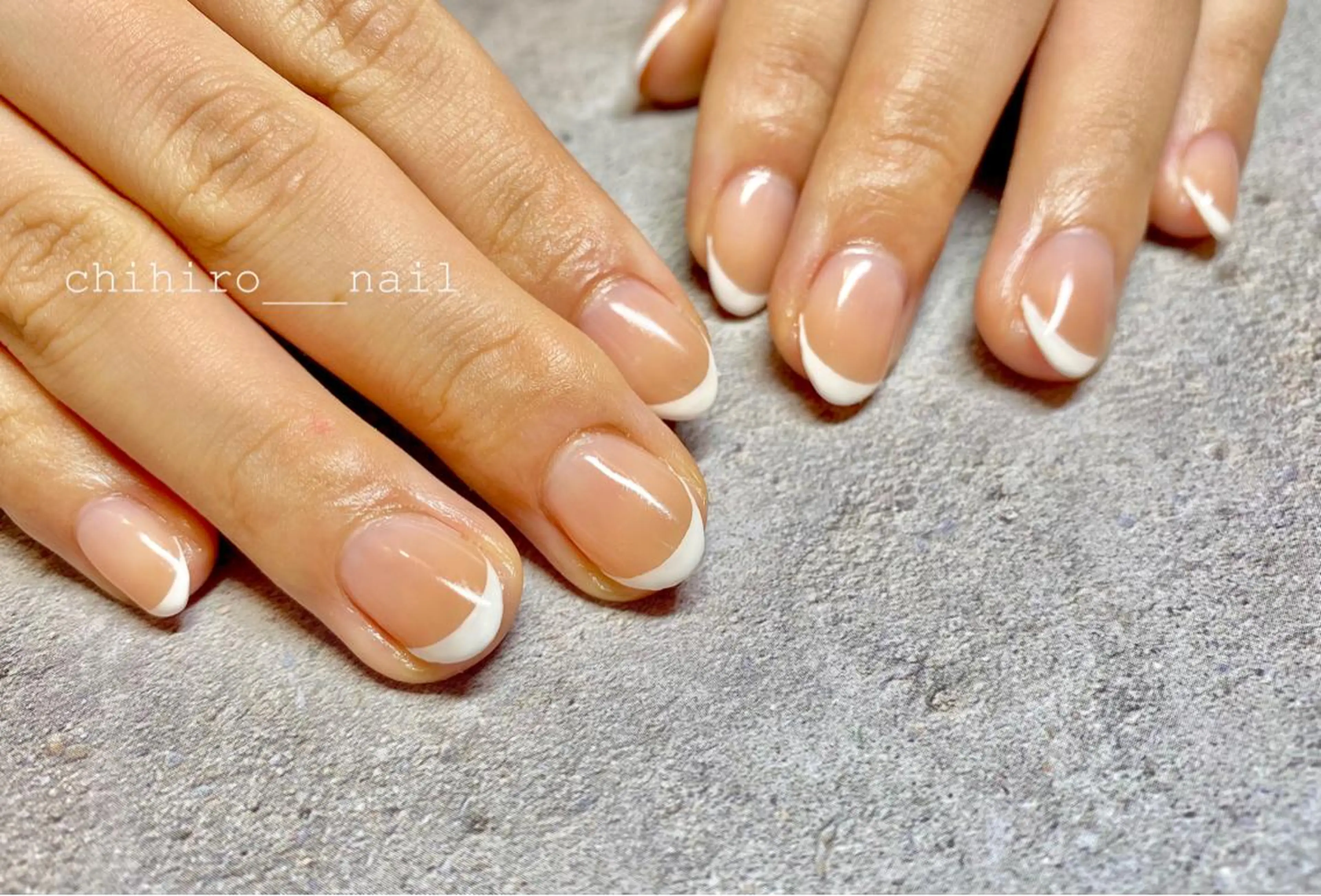 ショート カラー ネイル アートネイル フレンチネイル ジェルネイル 氷ネイル・うるうるネイル ラメ(グリッター) ハンドネイル beauty salon ma'am所属・chihiro 小路ネイルのネイルデザイン