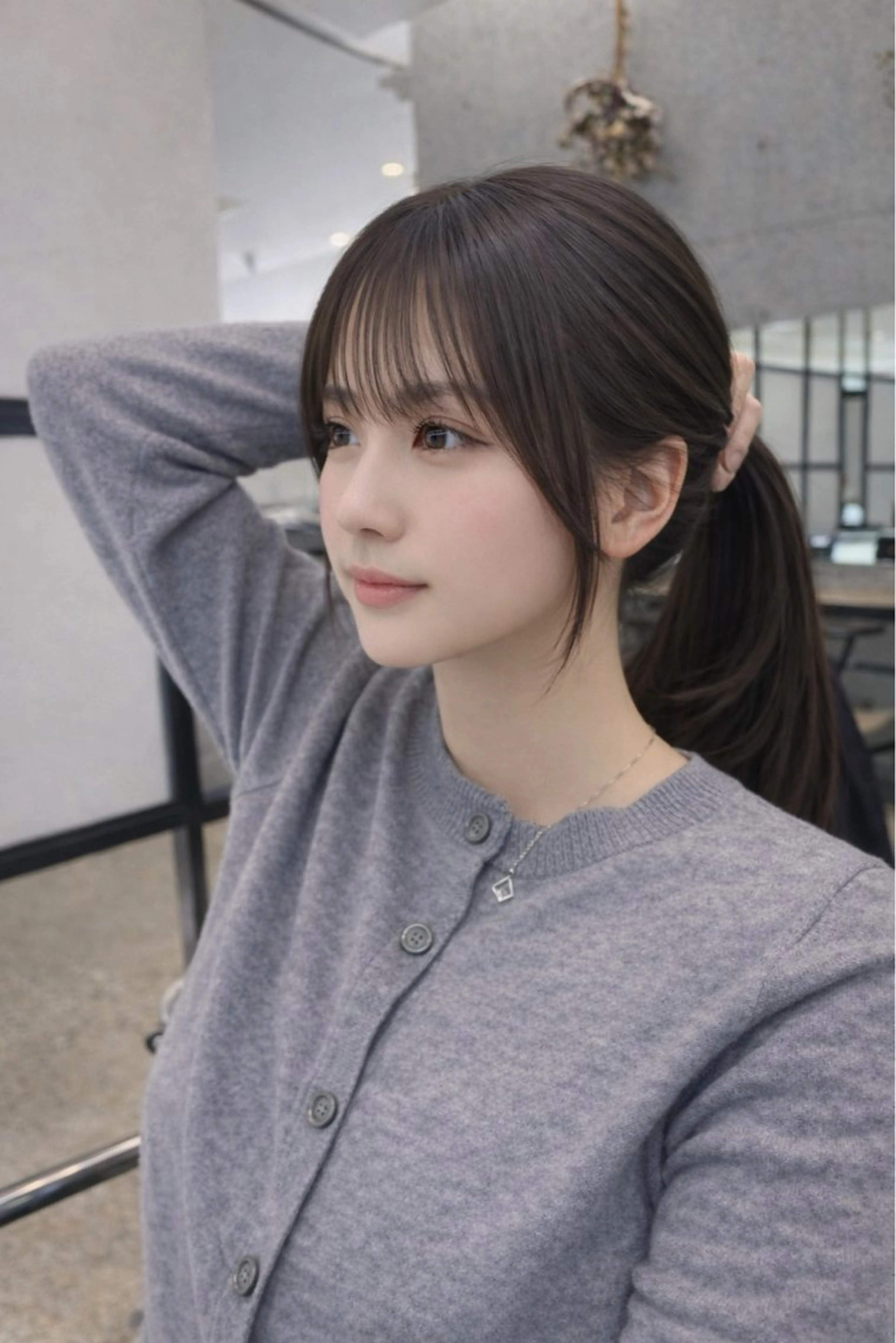 ロング カット ヘアカラー トリートメント YUTO歴9年 ベージュの透明感得意のヘアスタイル