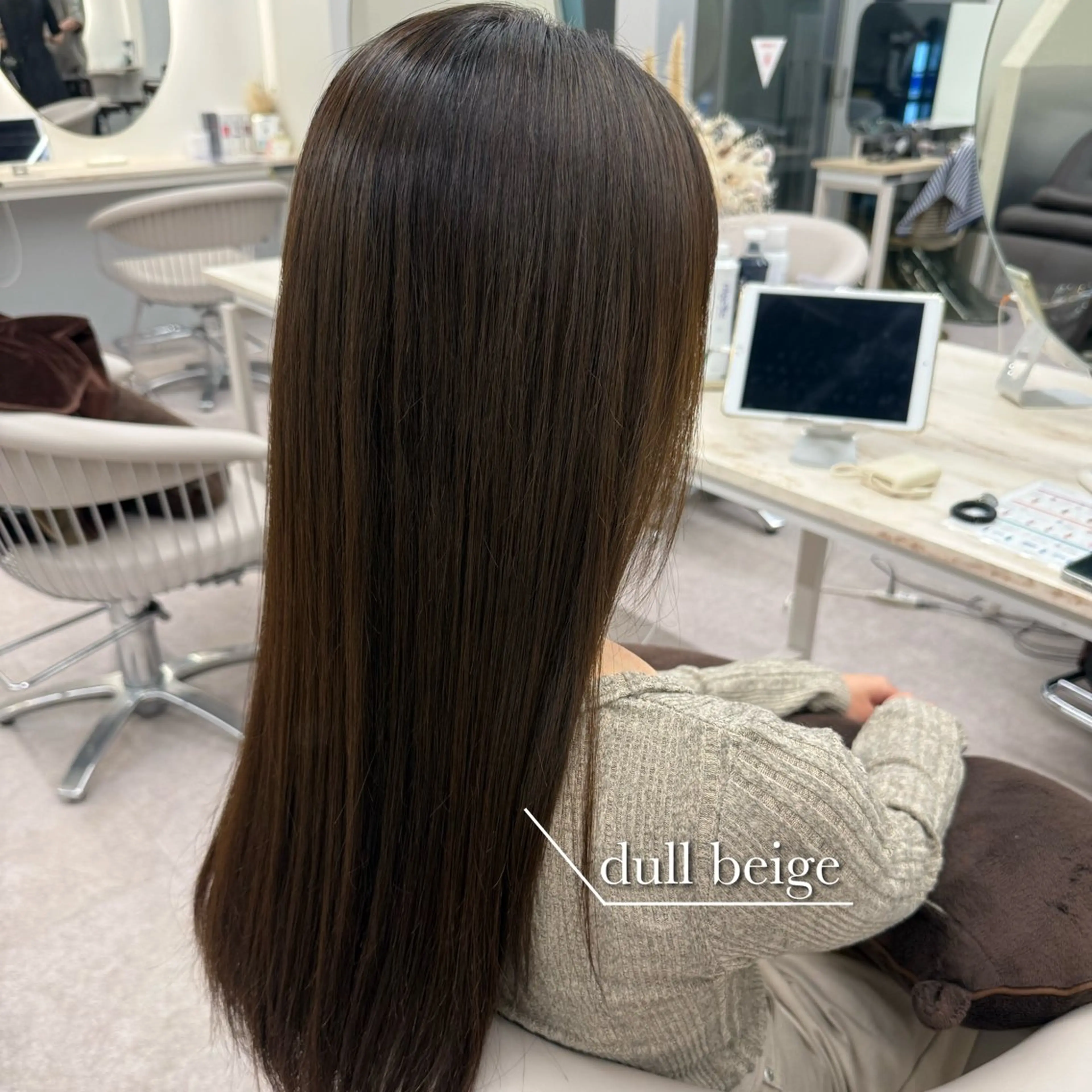 ロング カラー カット ヘアカラー トリートメント 縮毛矯正/ベージュ カラー🧸綾里のヘアスタイル