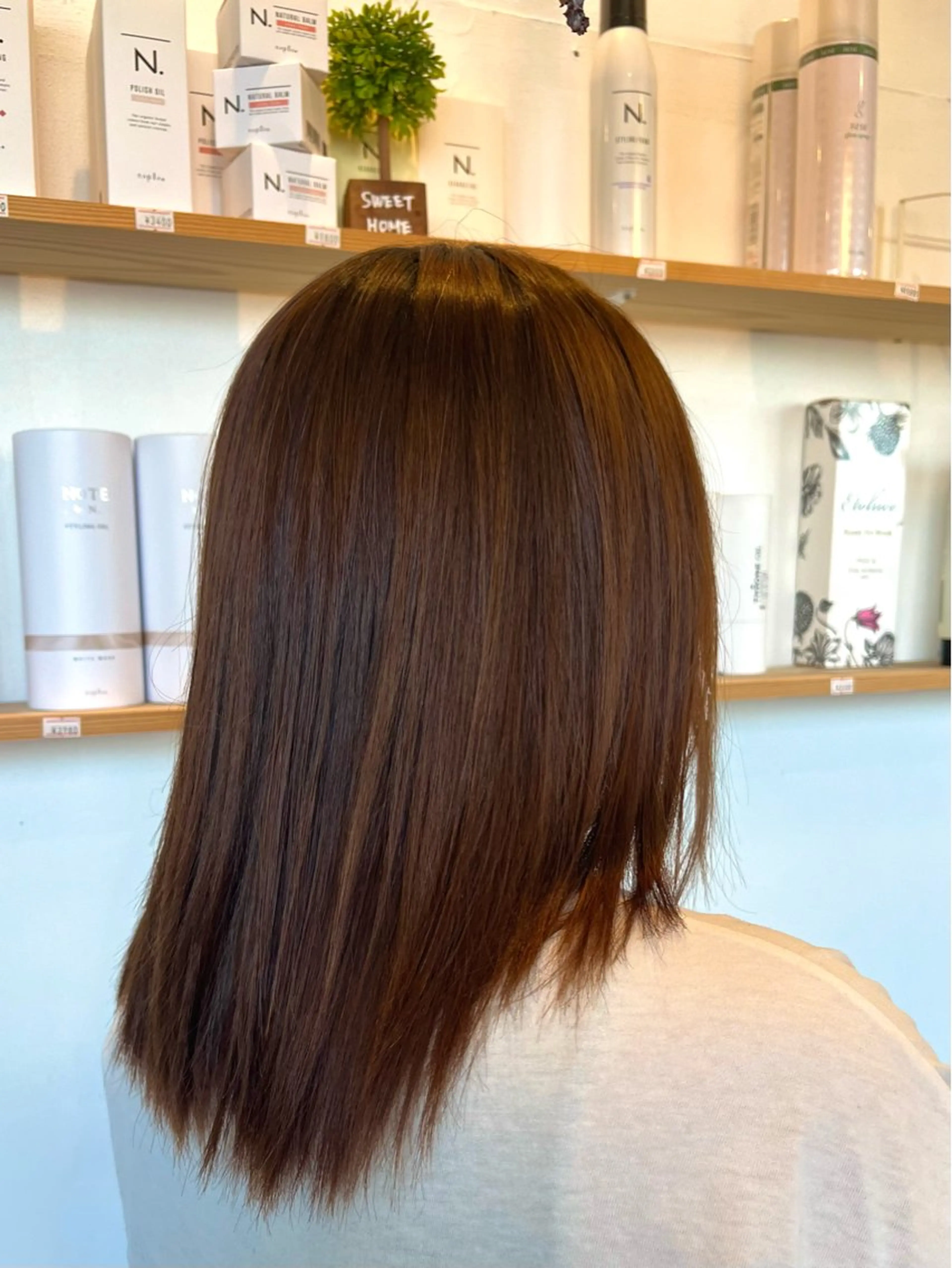 ミディアム 縮毛矯正 Si6所属・比嘉 マリンのヘアスタイル