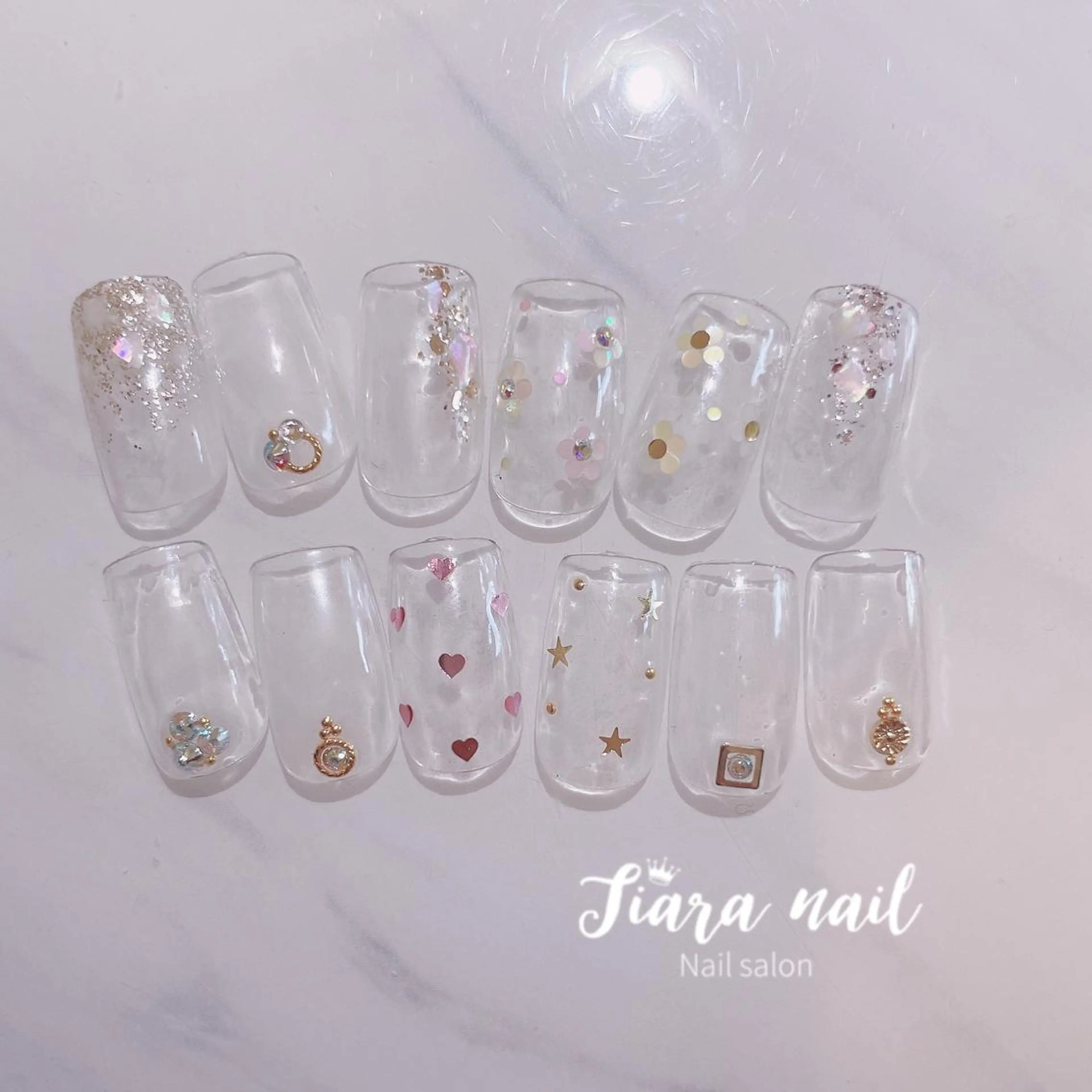 ネイル アートネイル シンプルネイル 深爪矯正・美爪育成専門店　ティアラネイル所属・ティアラネイル 宇都宮深爪矯正のネイルデザイン