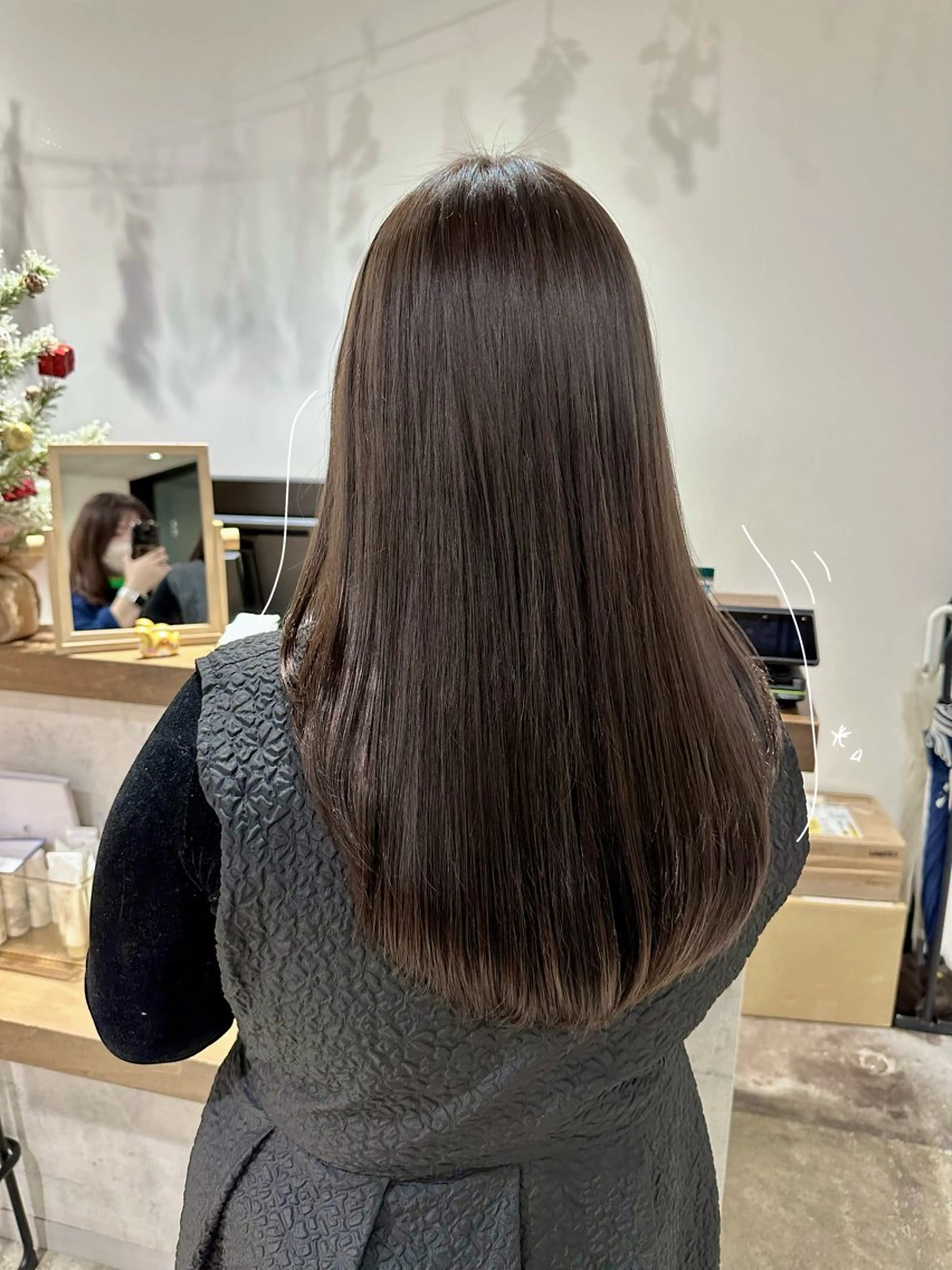 ロング カラー ベージュカラー ブラウンカラー ブラウンベージュ ショコラグレージュ 透明感カラー ヘアカラー 縮毛矯正 トリートメント 落合　眺 (オチアイ　ノゾミ)のヘアスタイル