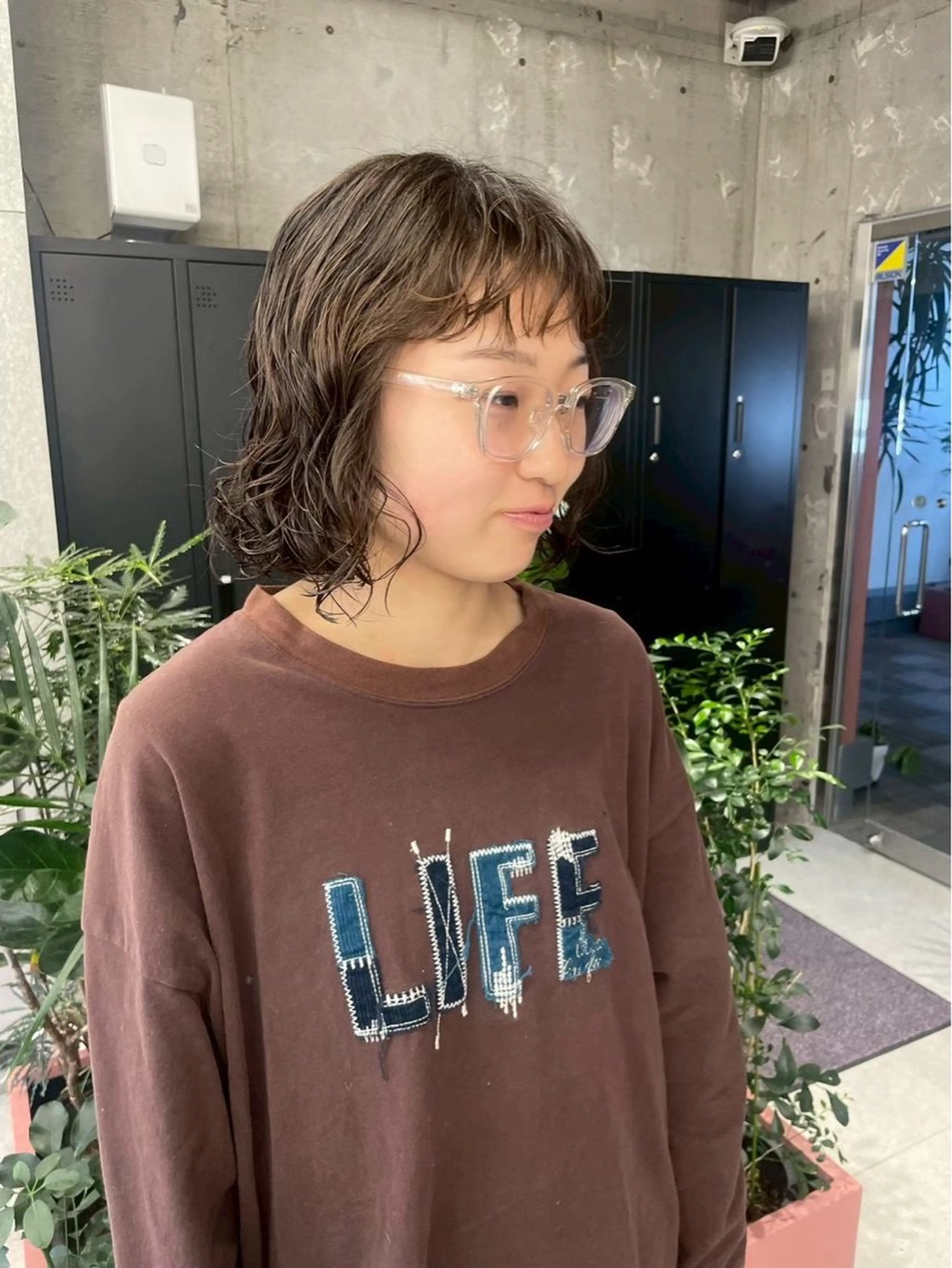 ショート カット パーマ トリートメント MIFA レイヤー／パーマのヘアスタイル