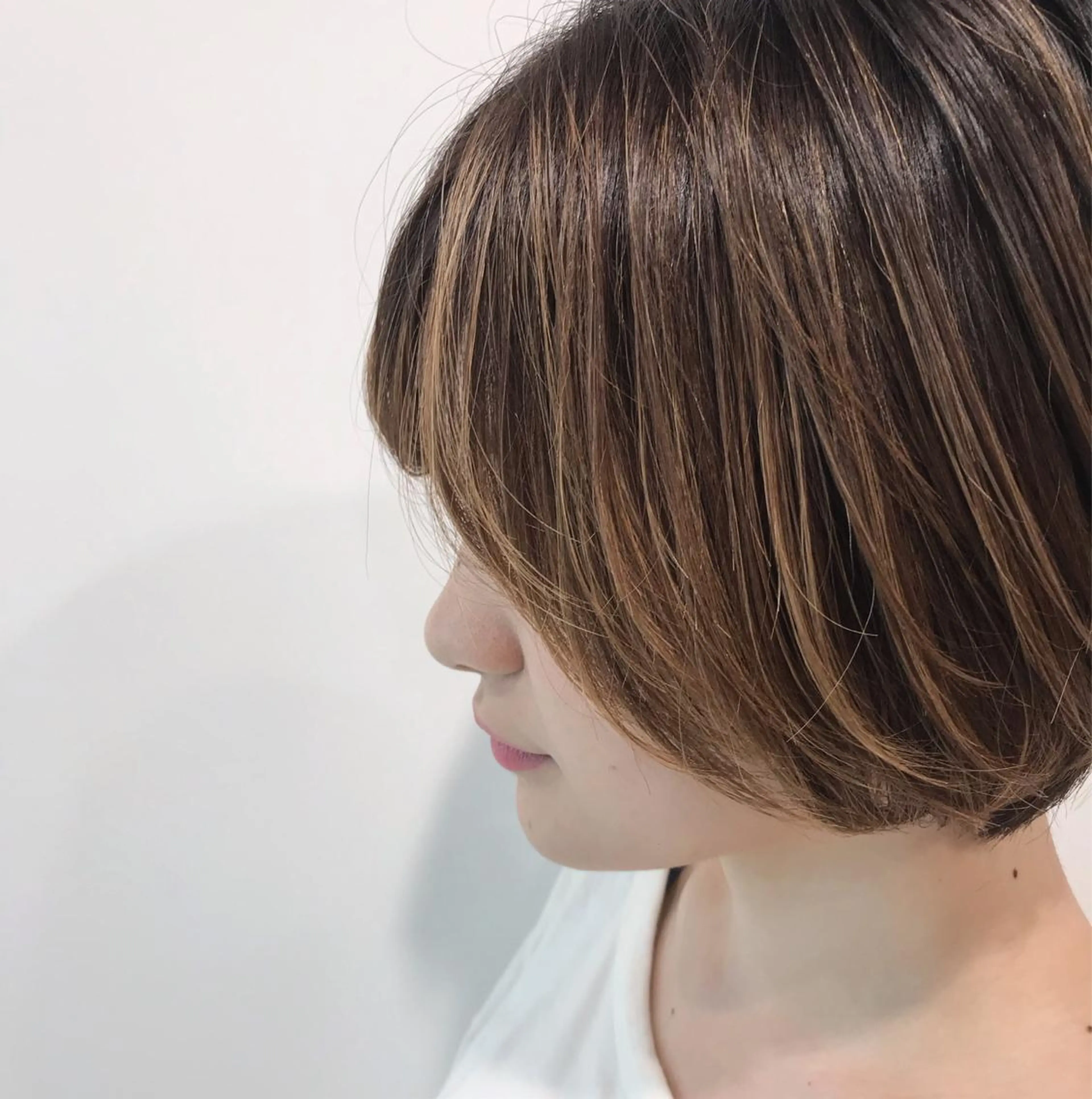 ショート ハイライト レイヤー/大人ボブ 渡邉【日吉美容室】のヘアスタイル