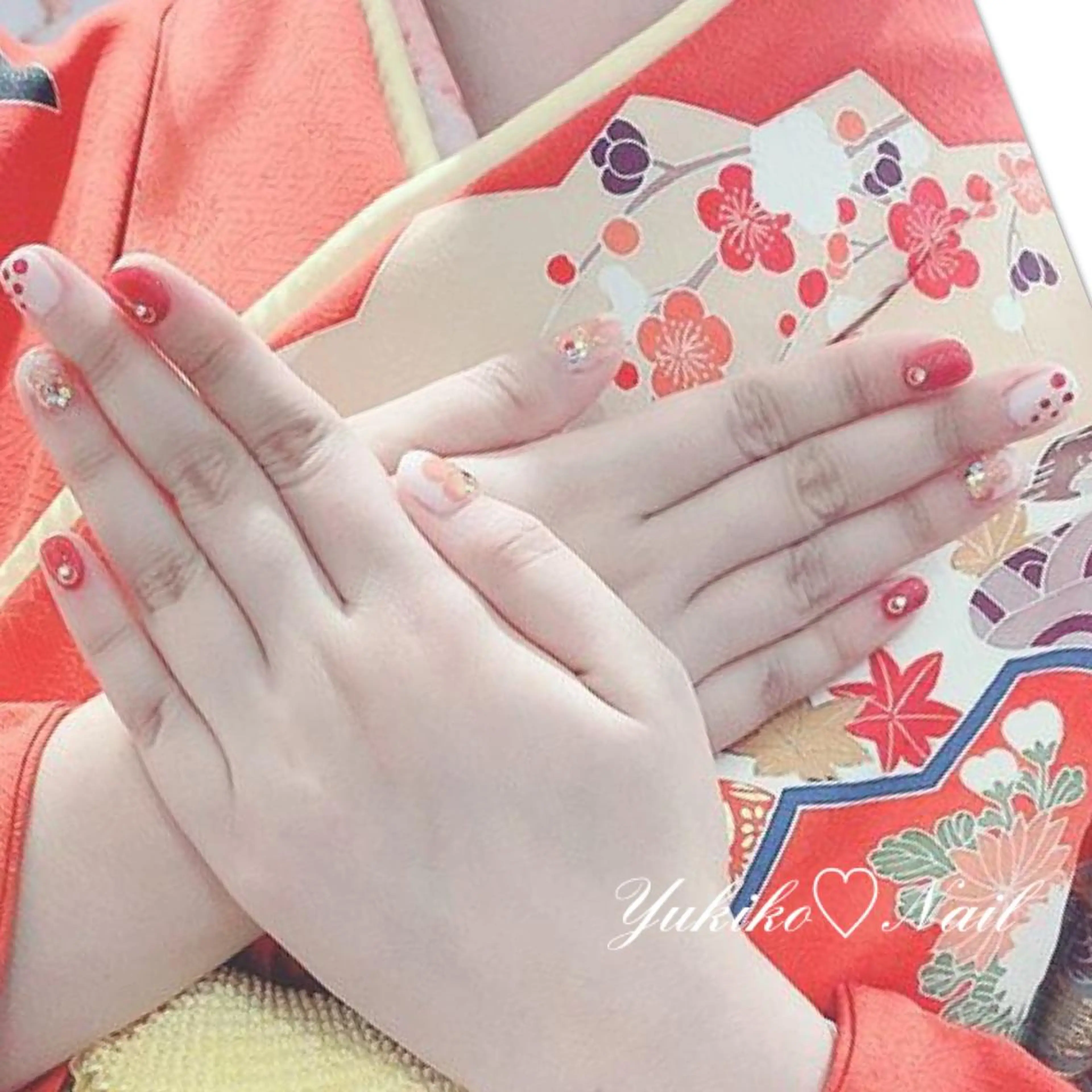 ネイル 成人式 持ち込み ユキコ ネイルのネイルデザイン