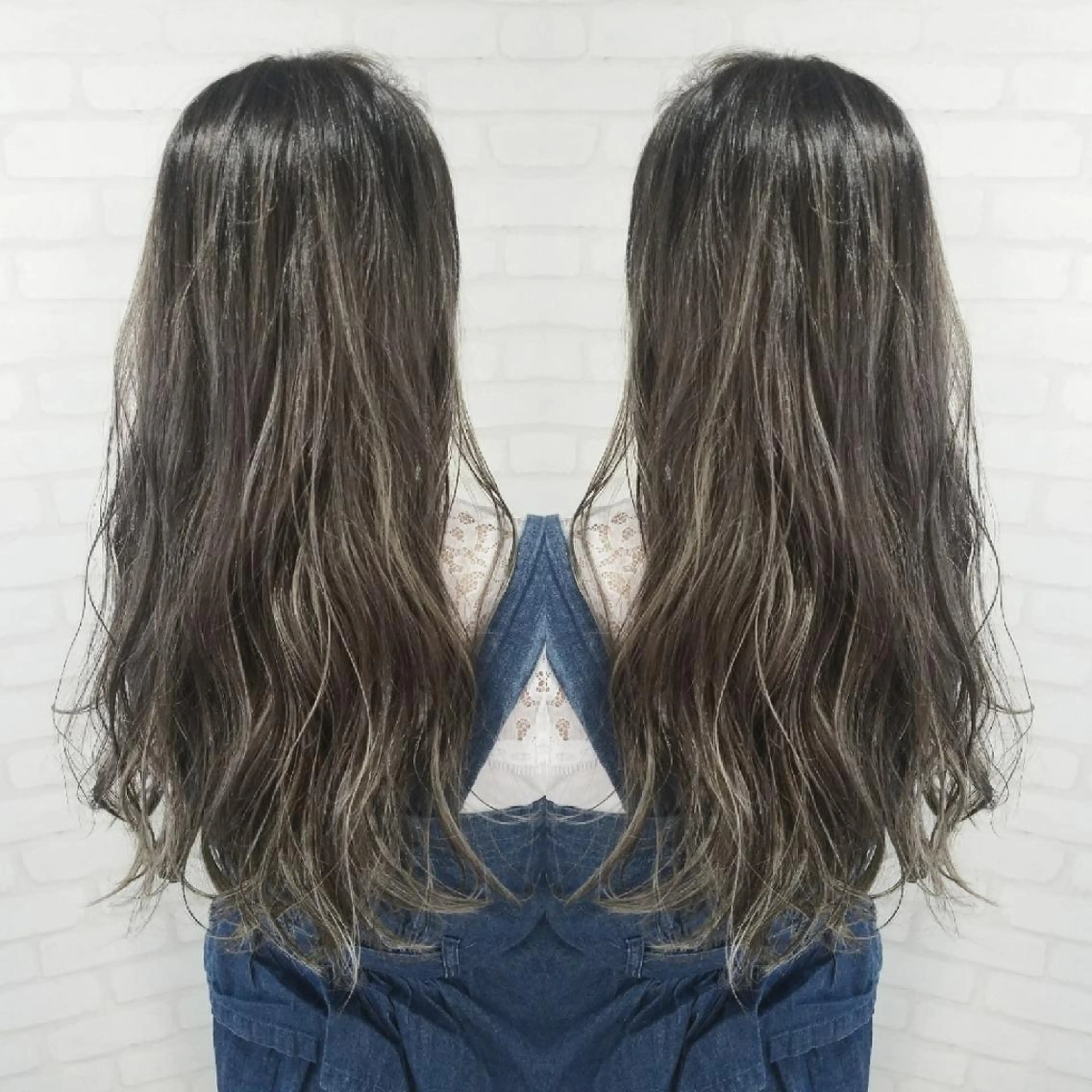 ロング ハイライト 今中 小百合のヘアスタイル