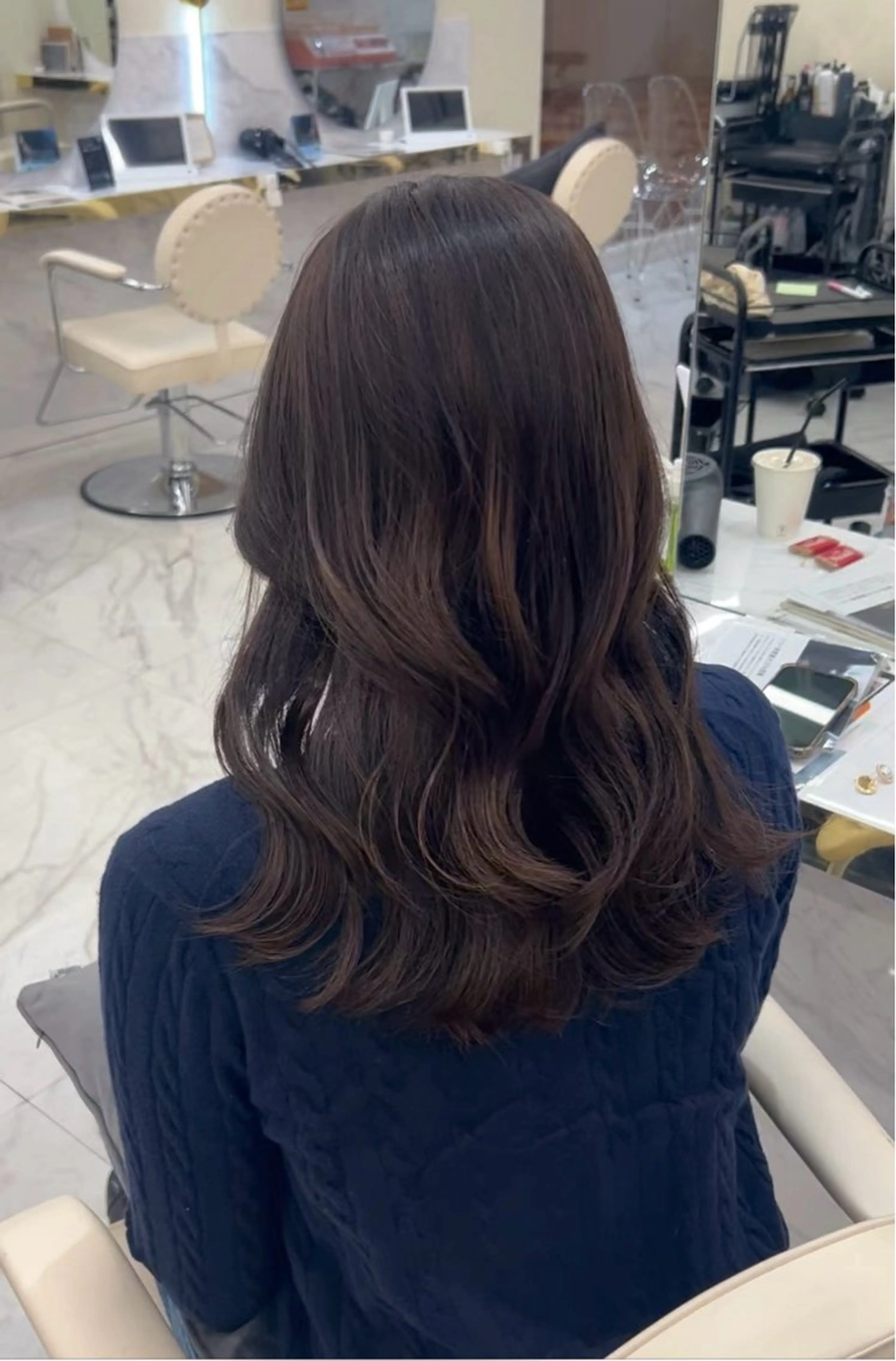 カラー ブラウンカラー モカブラウン ヘアカラー hiyori🎀 トレンドレイヤーのヘアスタイル