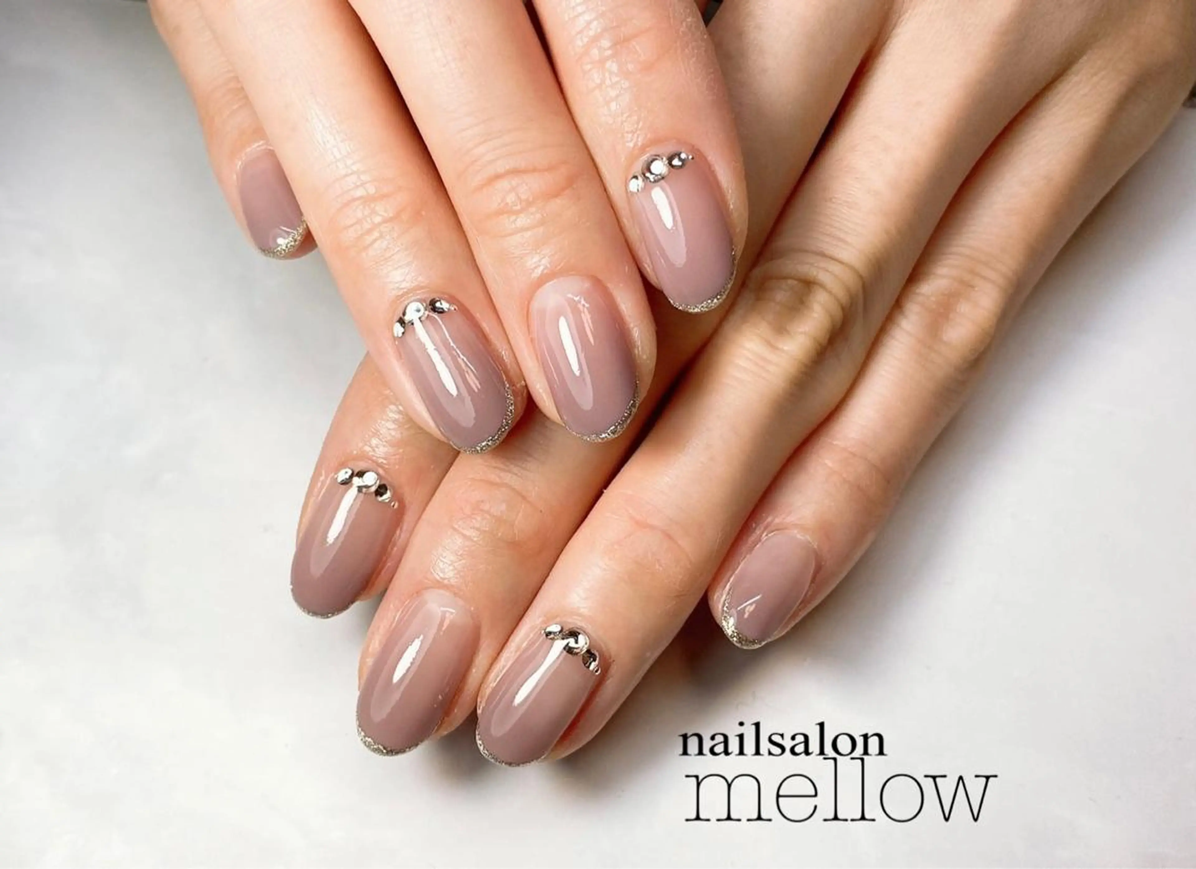 ネイル 入学式 グラデーション 卒業式 パープル 大山 浩美のネイルデザイン