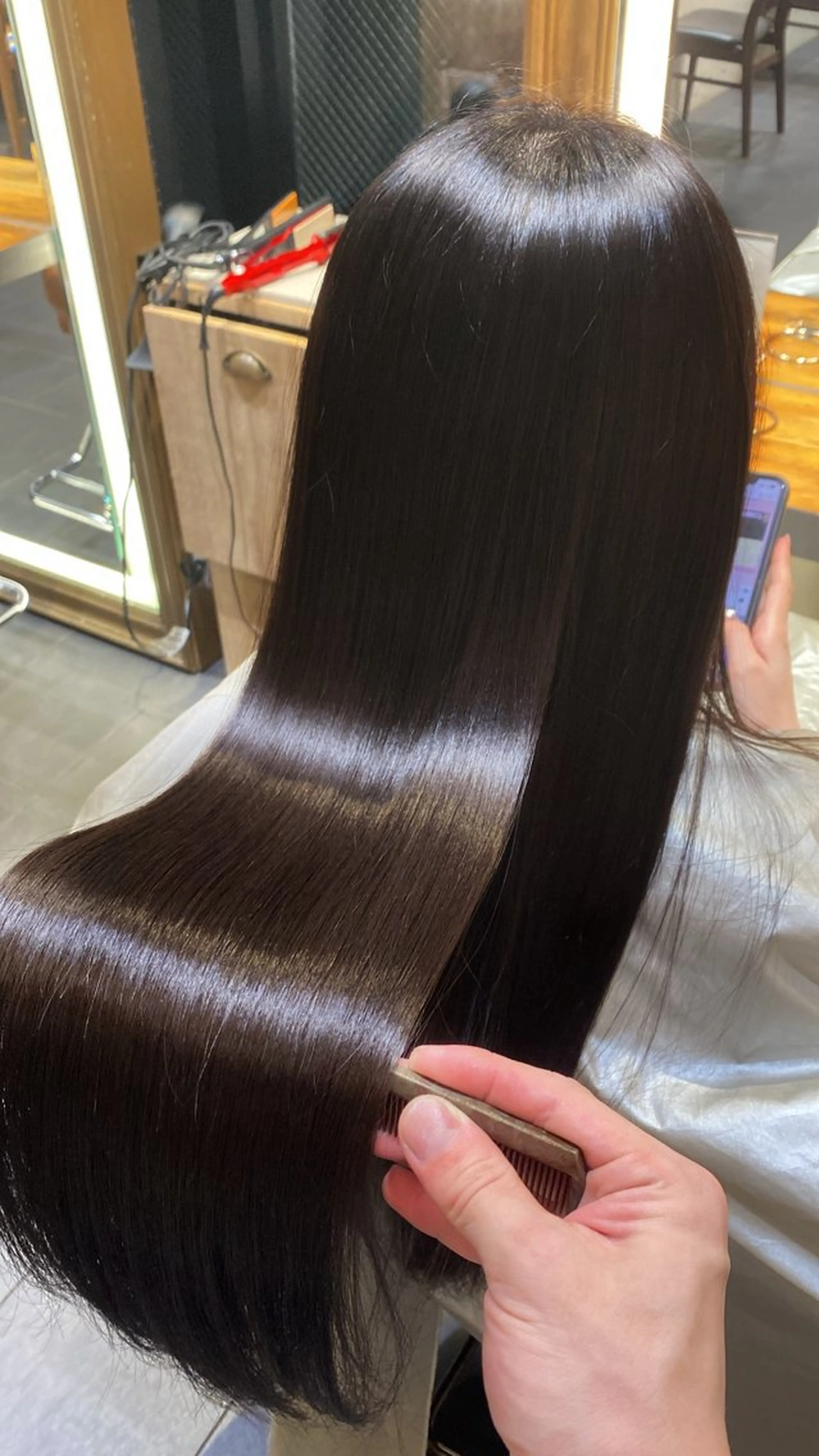 ロング カラー ヘアカラー トリートメント 韓国ヘア/ハイトーン /髪質改善/ウチダのヘアスタイル