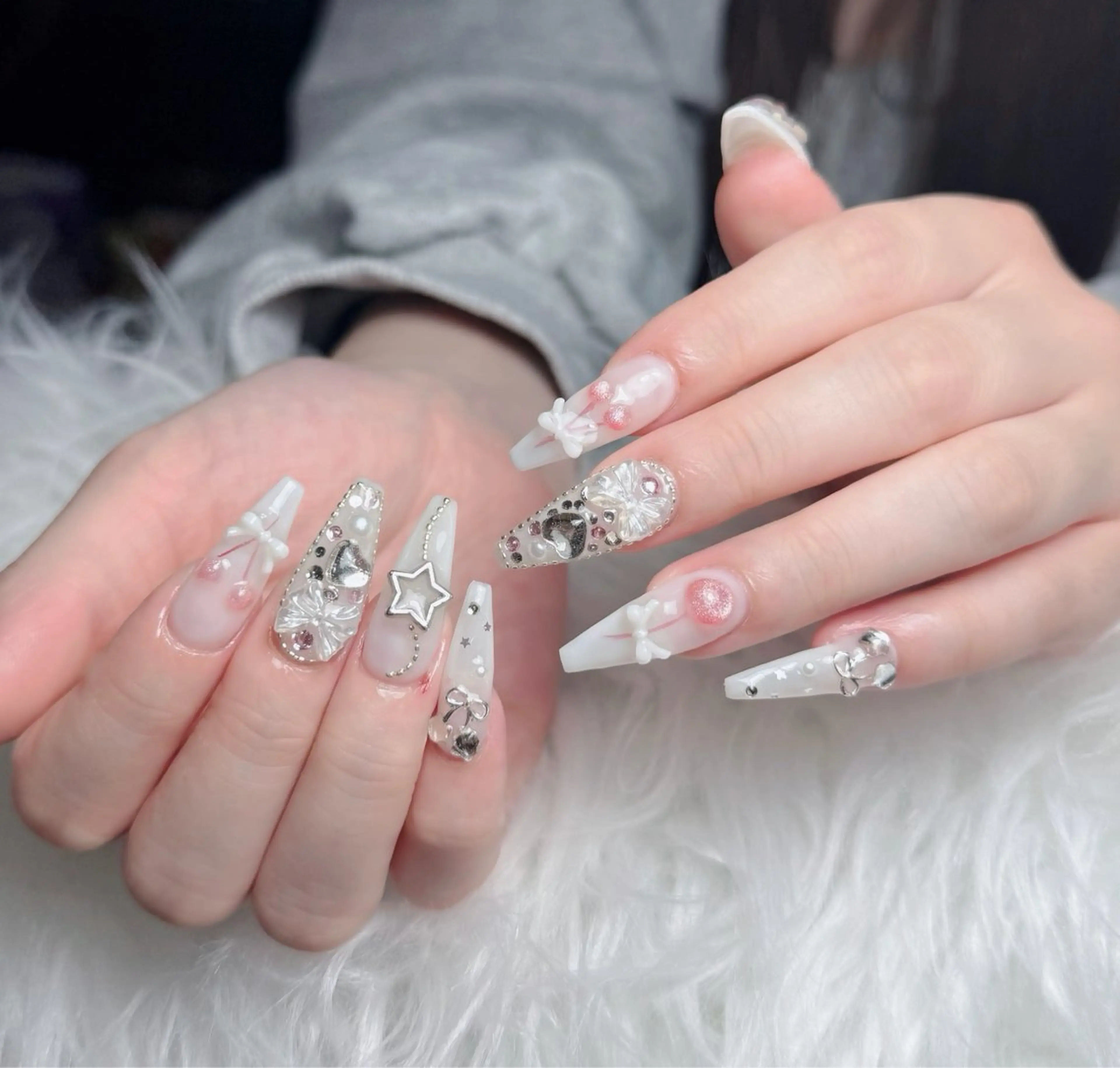 ネイル アートネイル フレンチネイル ジェルネイル 韓国ネイル マグネットネイル ハンドネイル Lenie Nail Okuboのネイルデザイン