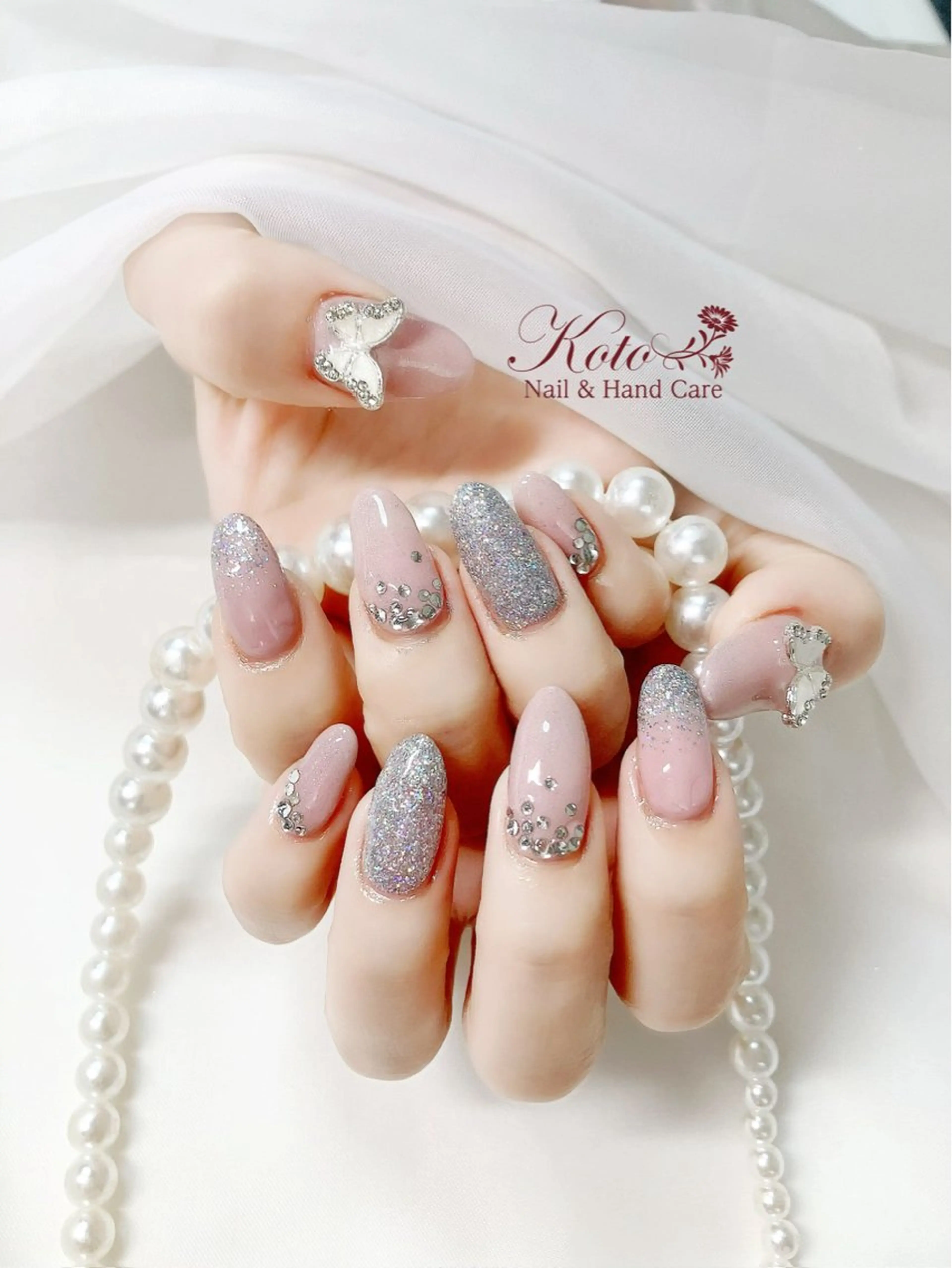 ネイル 長さ出し ジェルネイル 持ち込み ニュアンスネイル 赤色 ハンドネイル Nail Salon KOTOのネイルデザイン