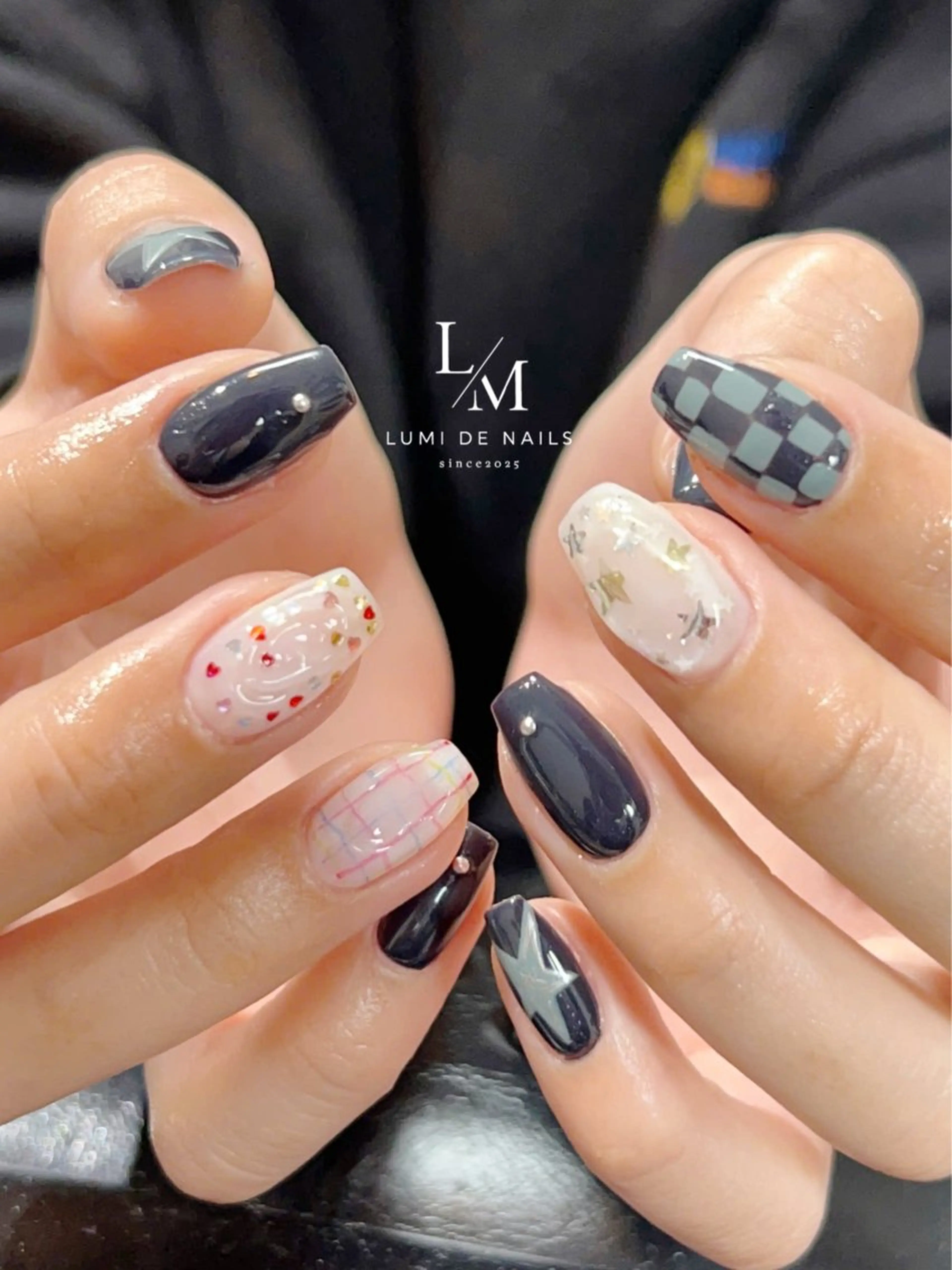 ネイル グラデーション ラメ(グリッター) マグネットネイル ミラーネイル ニュアンスネイル ハンドネイル Lumi de nailsのネイルデザイン