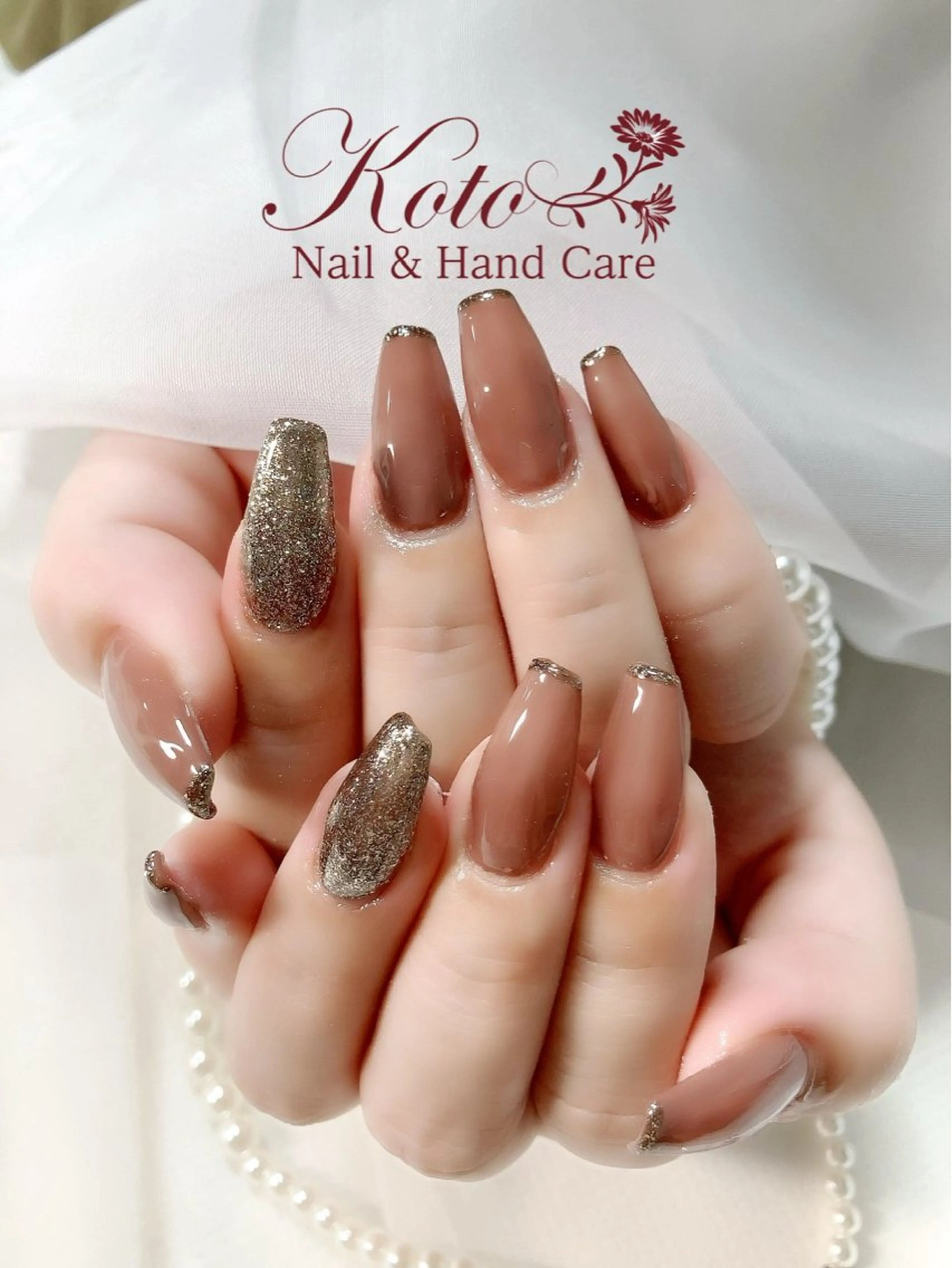 ネイル 長さ出し ジェルネイル 持ち込み ニュアンスネイル 赤色 ハンドネイル Nail Salon KOTOのネイルデザイン
