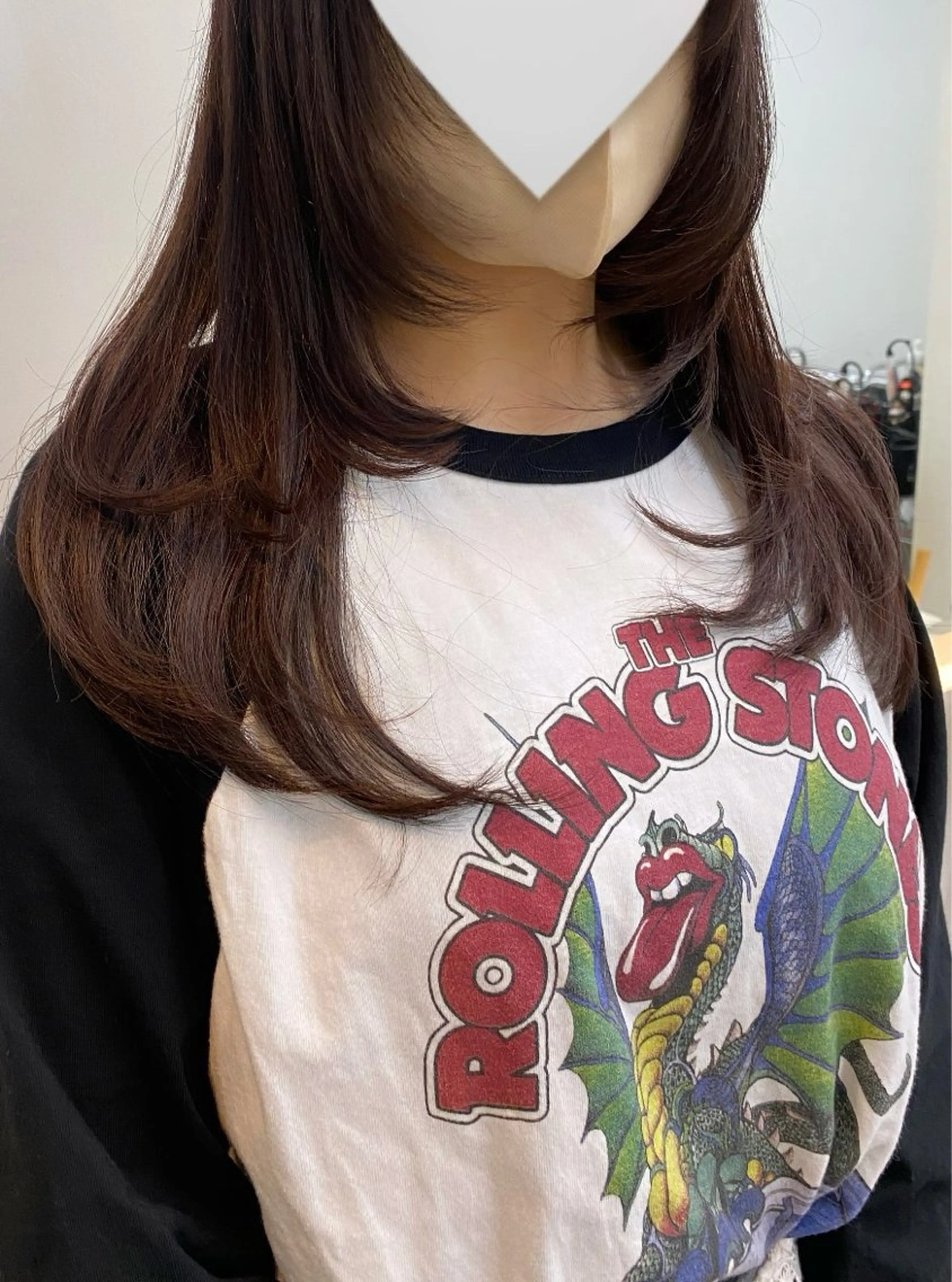セミロング カラー ブラウンカラー パープルカラー カット ヘアカラー レイヤー/ベージュ/ どますず🌺のヘアスタイル