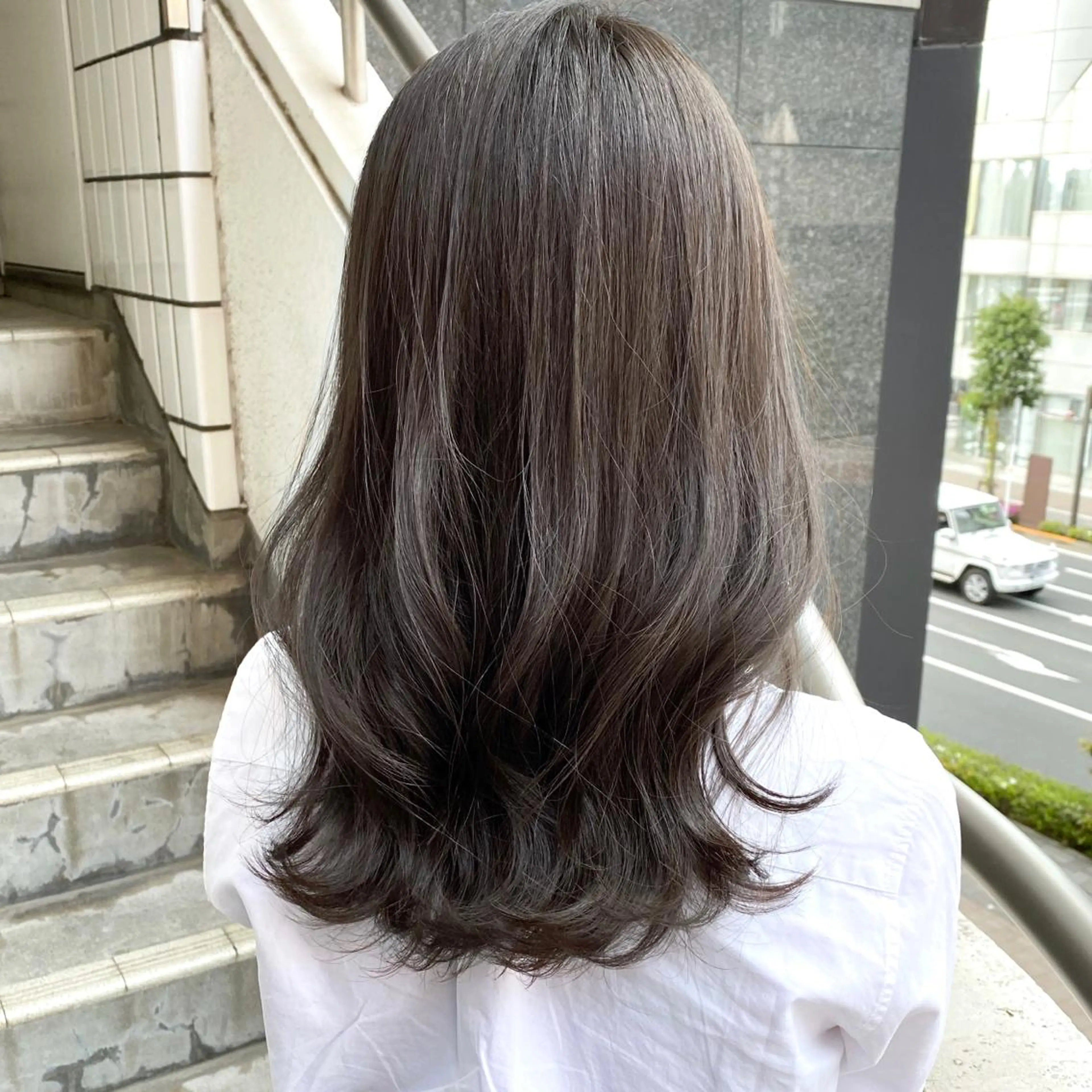 セミロング カラー ケアカラー ヘアカラー トリートメント 髪質改善くすみカラー 🍀/石川大輔のヘアスタイル