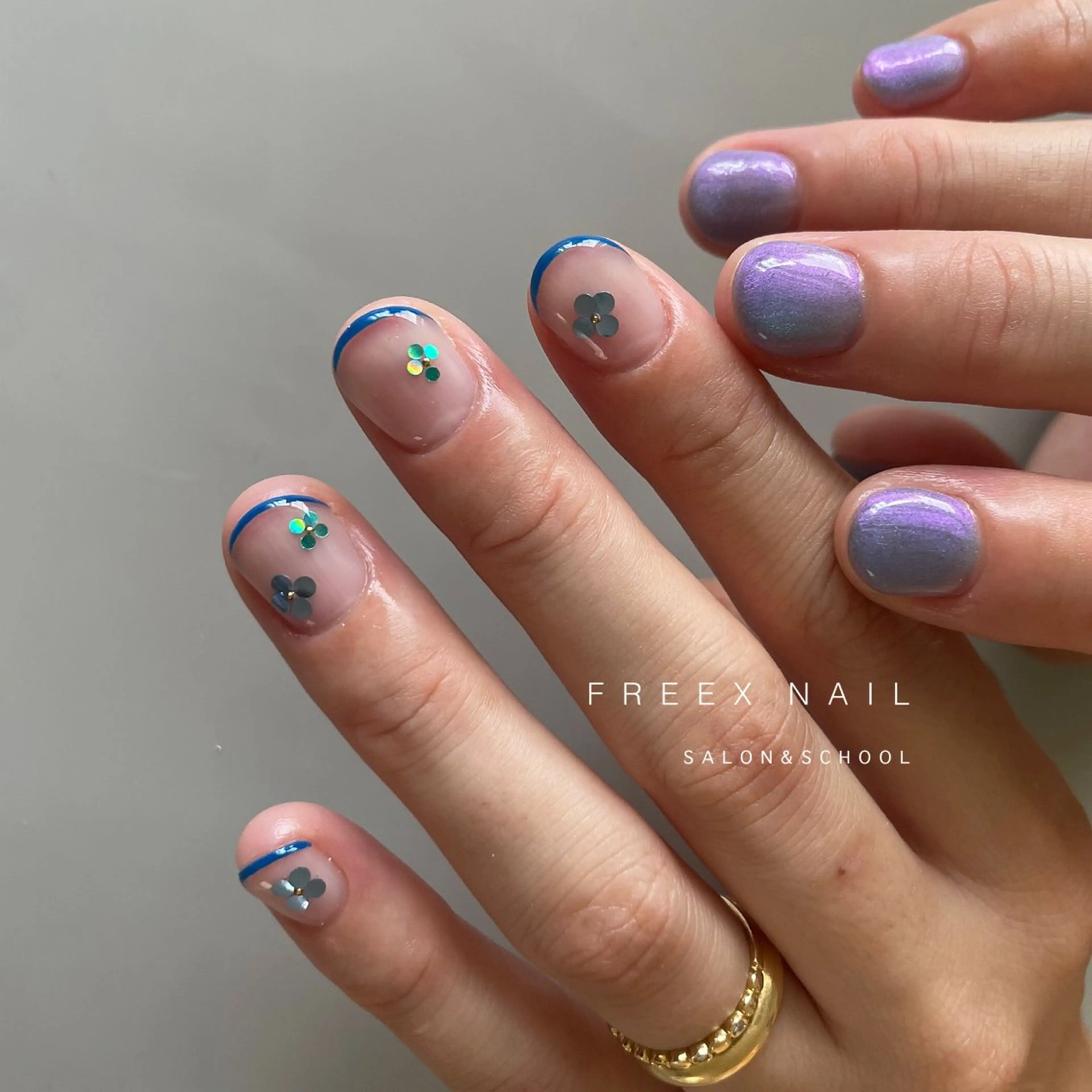 ネイル クリアネイル 夏ネイル ハンドネイル フットネイル Freex nail所属・freex nail /ニュアンス/個性派のネイルデザイン