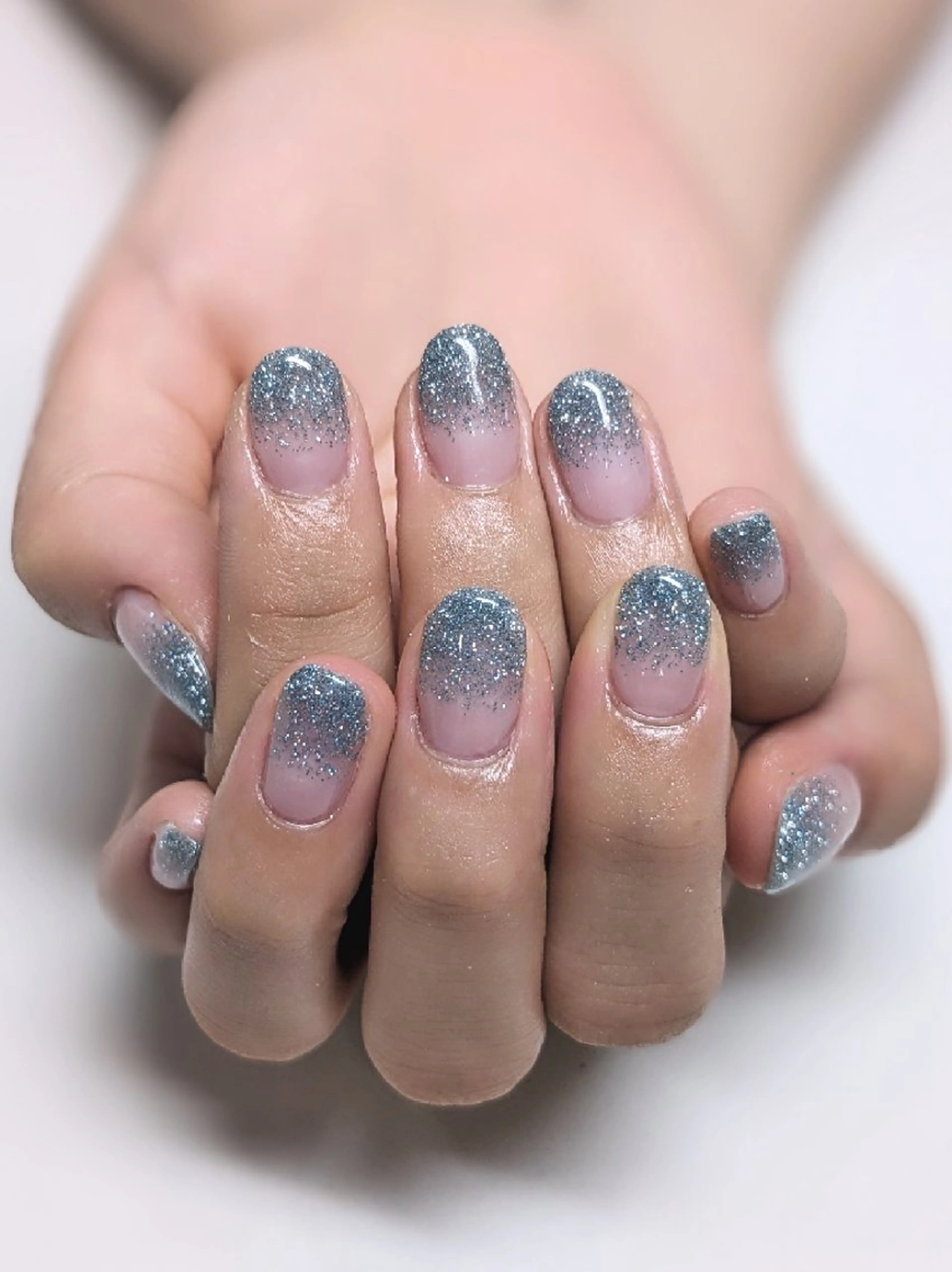 ネイル フラッシュネイル 水色 abbie蒲田所属・abbie mibeのネイルデザイン