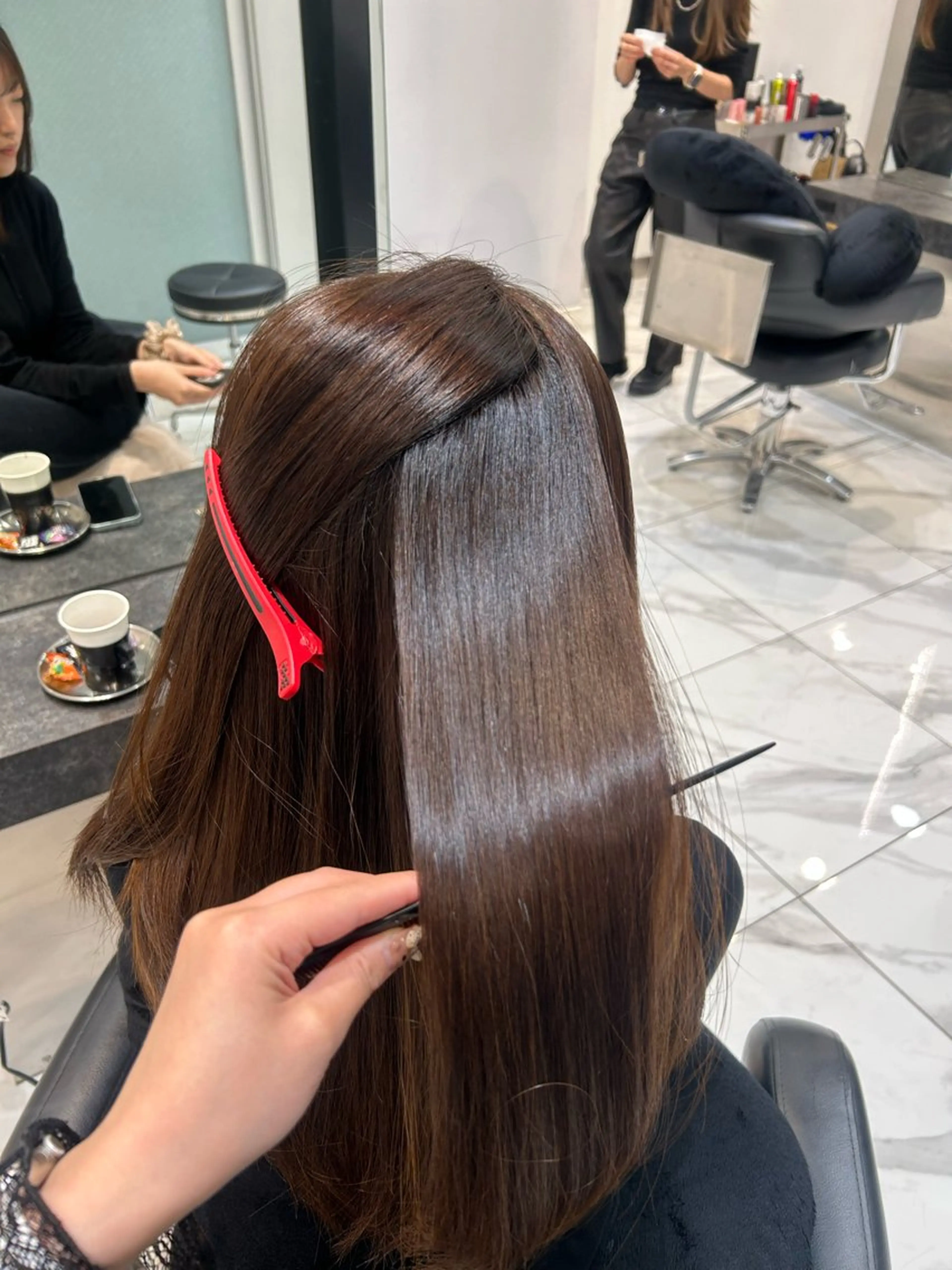 ロング カット ヘアカラー 縮毛矯正 トリートメント 銀座/韓国ヘア🤍 レイヤーAYUMIのヘアスタイル