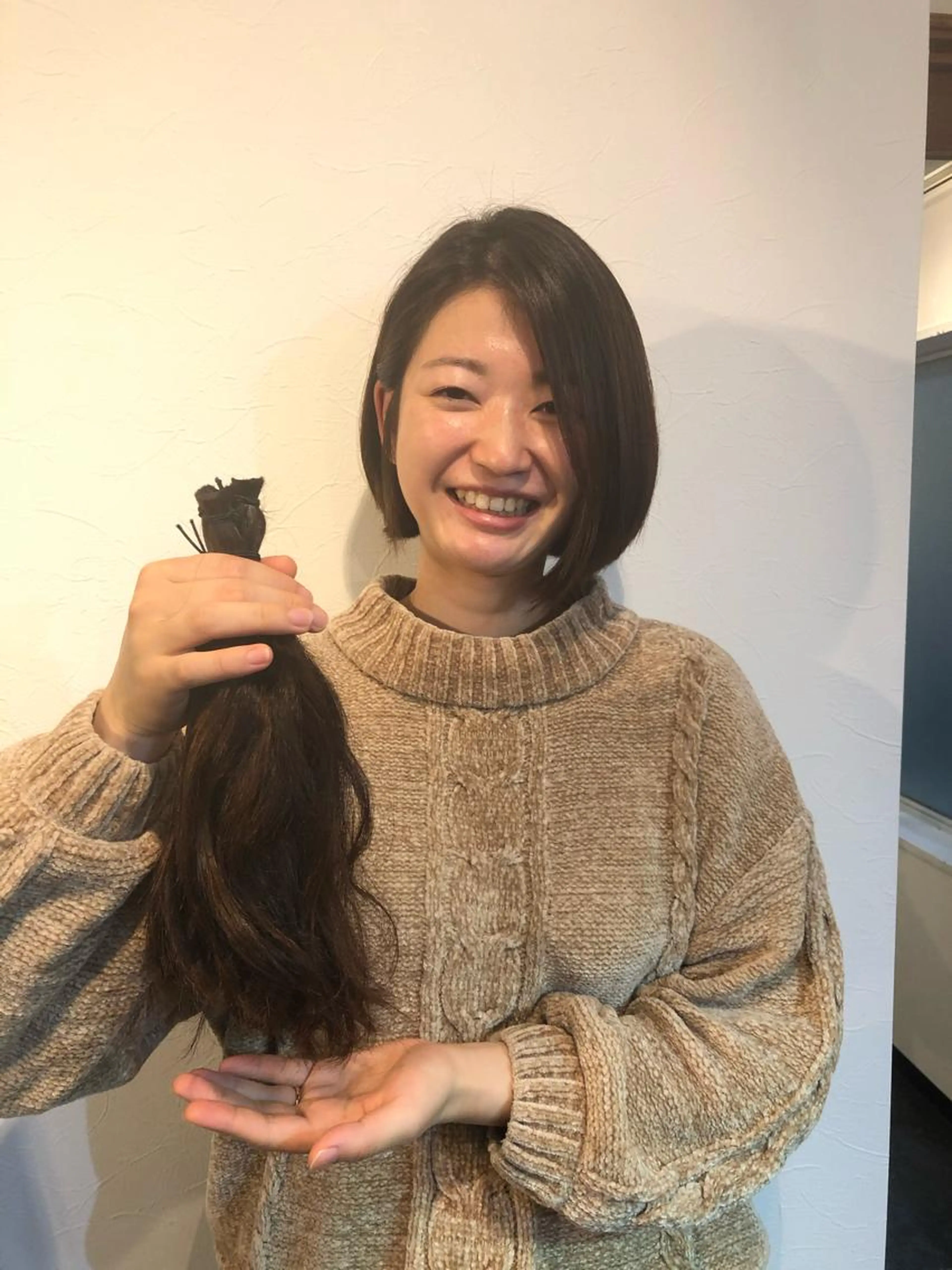 ヘアドネーションカット✂️ヘアドネーションは髪を寄付して社会貢献できます‼️是非挑戦して😍の写真