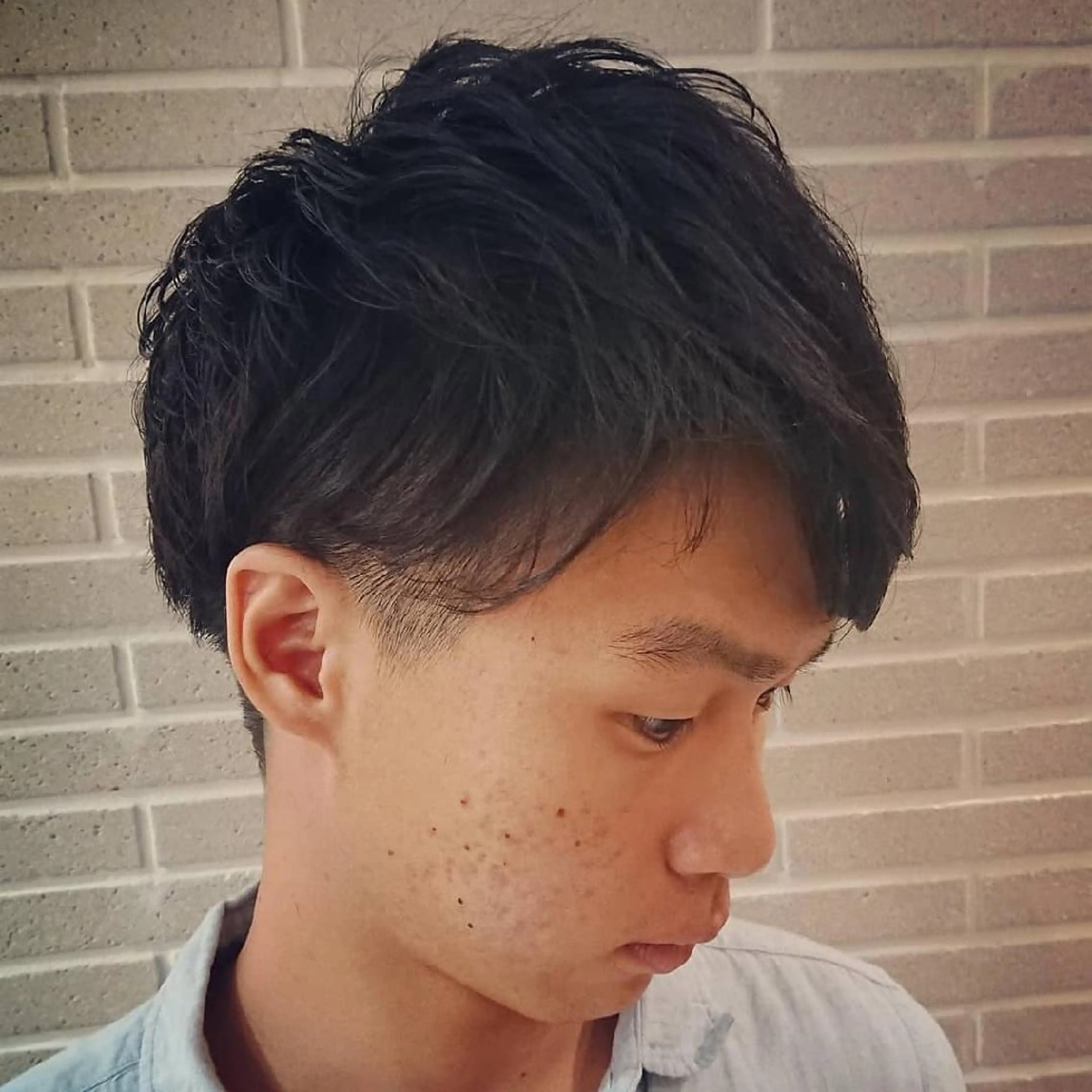 メンズ アップバング メンズブリーチ マッシュ メンズパーマ カット パーマ ブリーチ/ヘアケア/ 艶髪/イギチハルのヘアスタイル