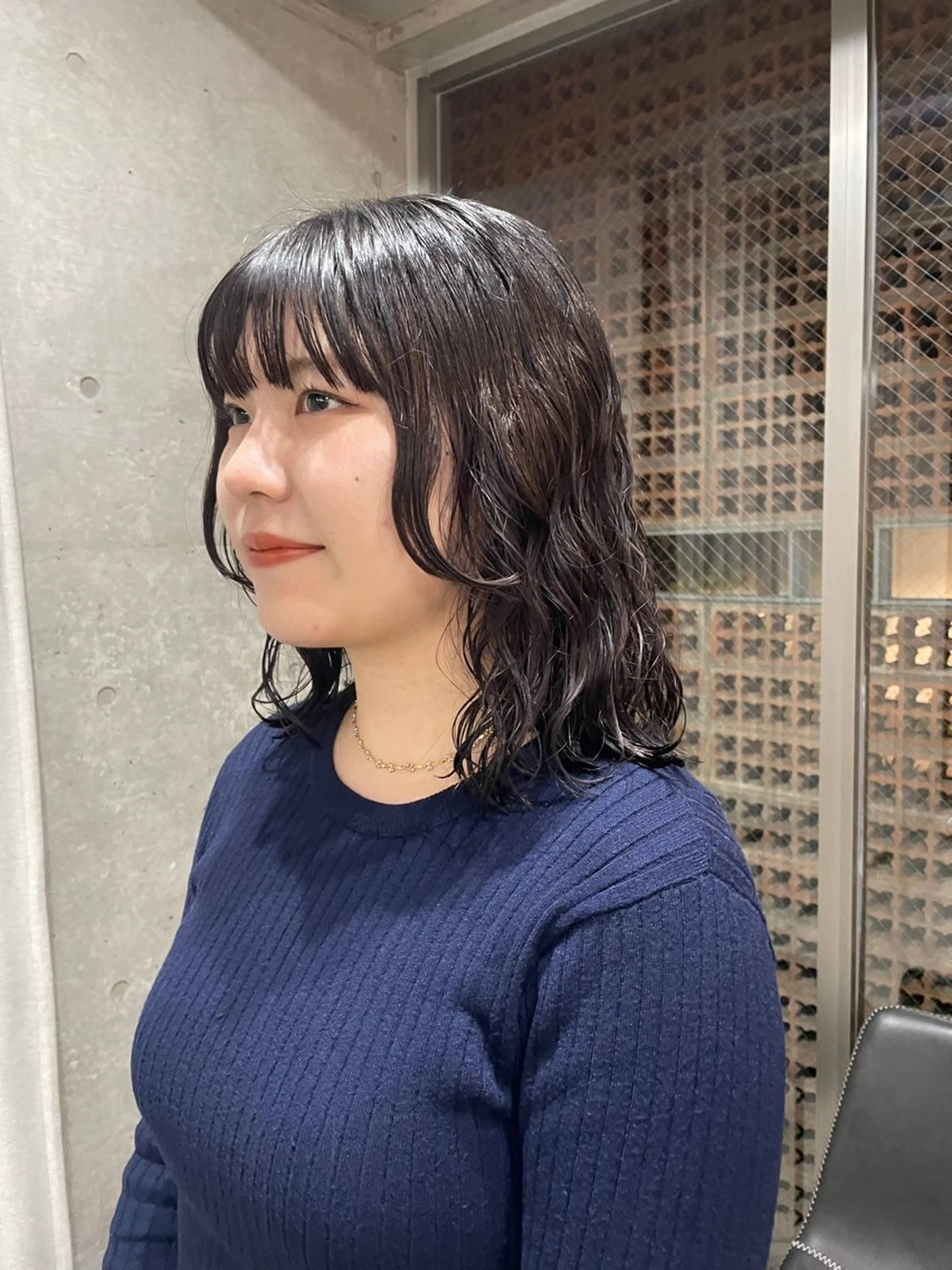 ミディアム カラー パーマ カット 表参道🌿赤み消し カラー/チナツのヘアスタイル