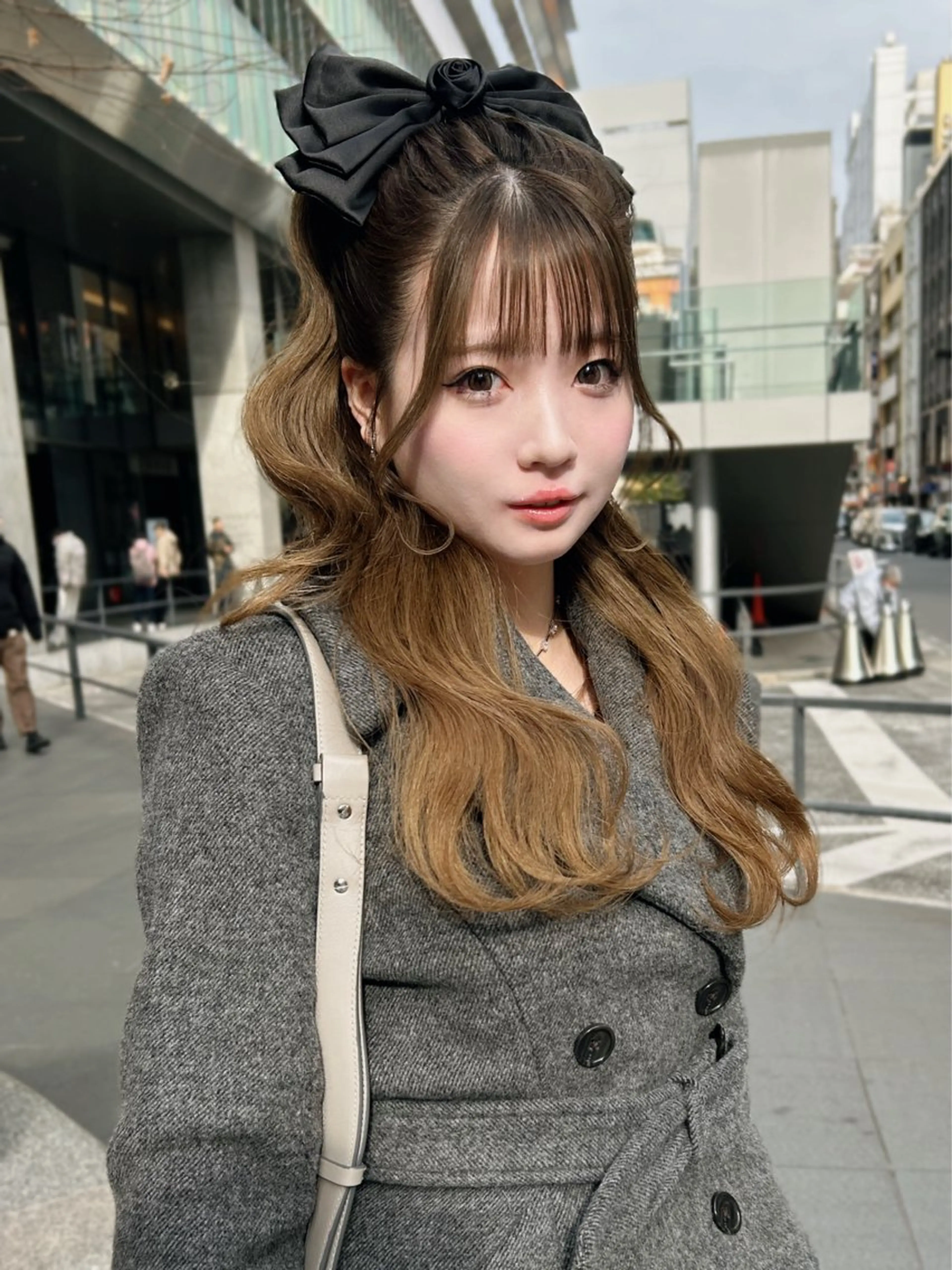 ヘアアレンジ ハーフアップ ヘアセット 顔骨格似合わせカット 乾陽菜のヘアスタイル