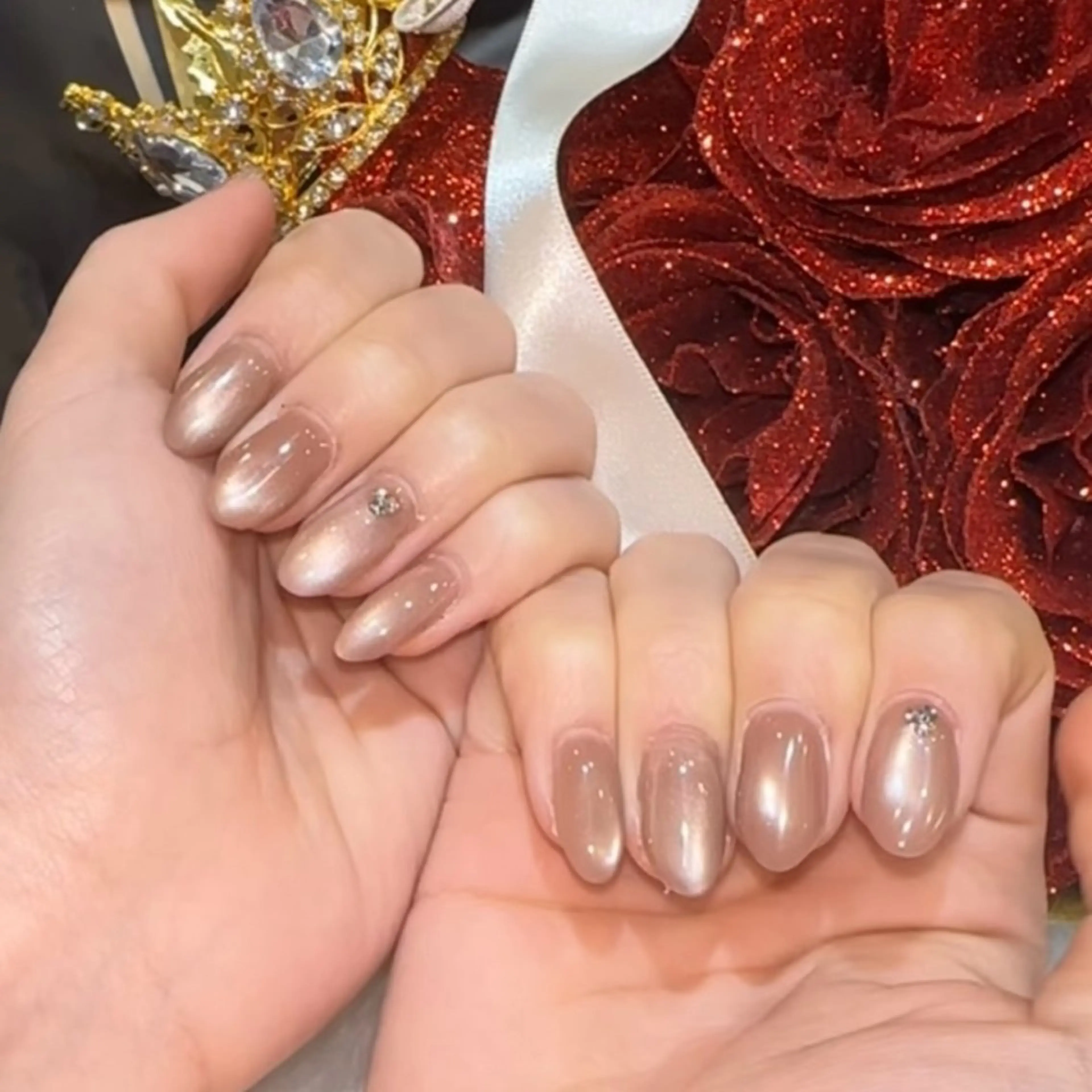 人気No.1🥇☆*ﾟ🩵自爪マグネットネイル🩵（オフあり&ケア込）の写真