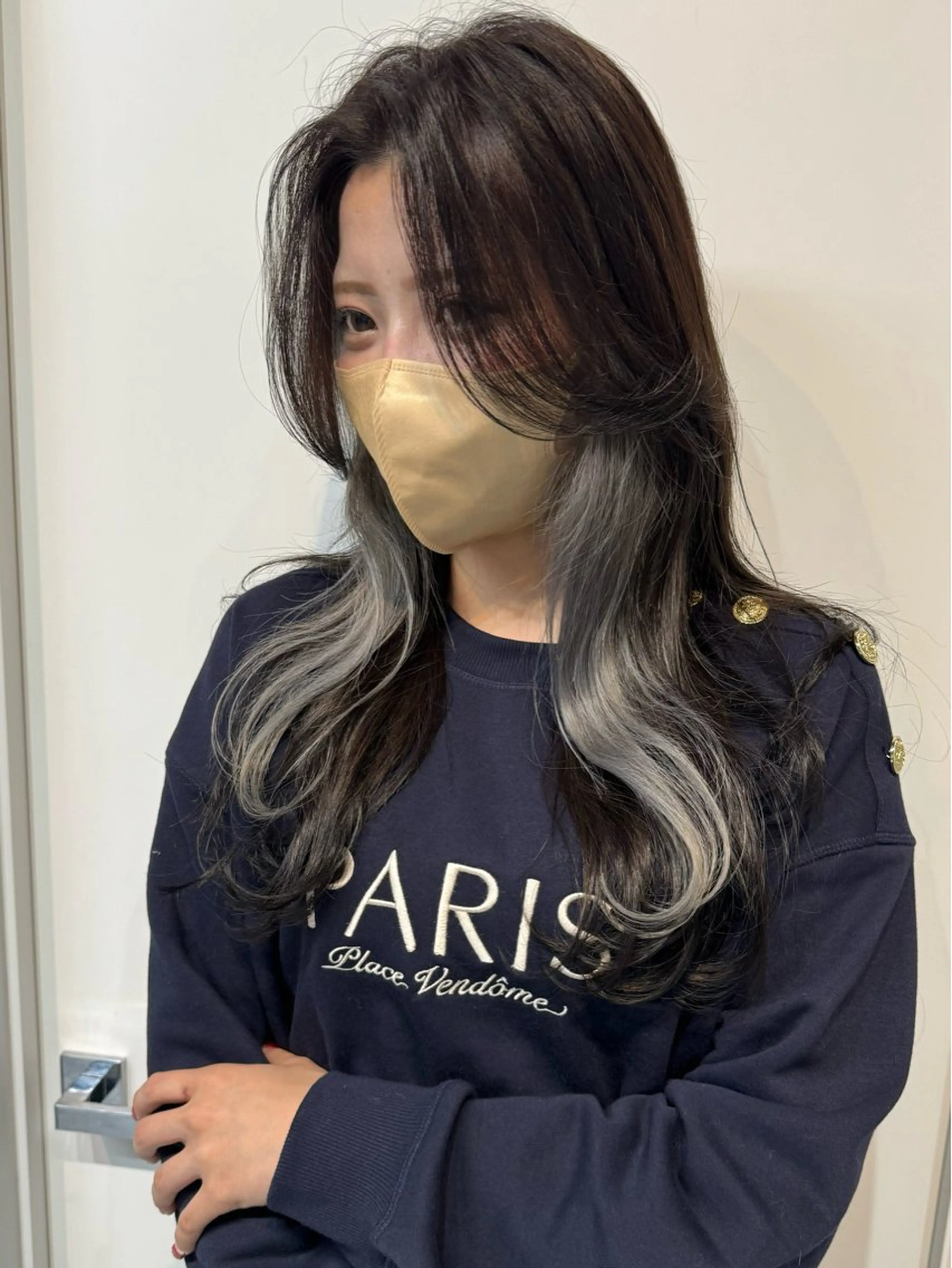 セミロング ショートボブ ボブ 外国人風カラー ハイライト 髪質改善 アンドウ ユウ/ レイヤーカット/韓国のヘアスタイル