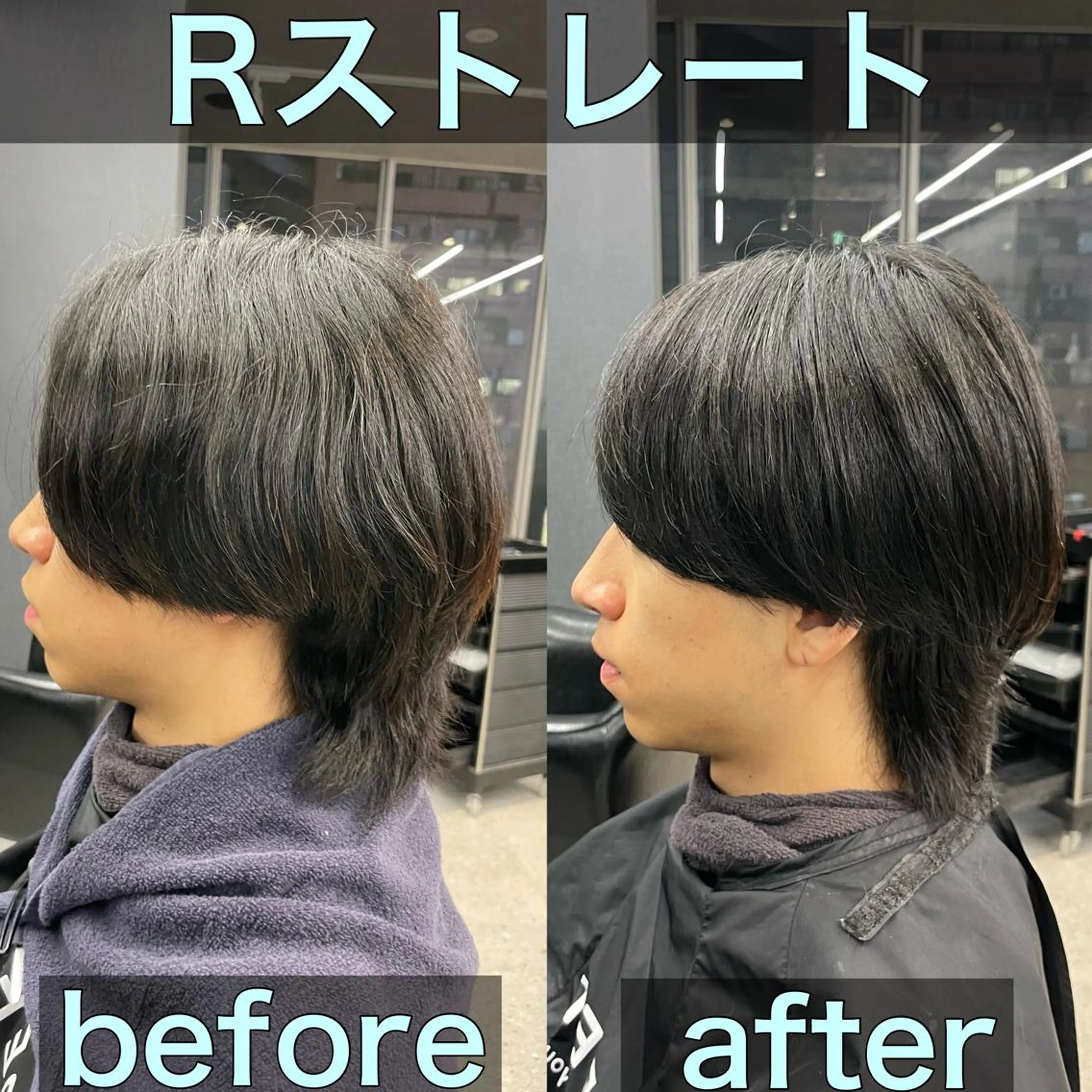 ショート メンズ 縮毛矯正 カット 縮毛矯正 REEED所属・毛流れ縮毛矯正✨ メンズ那智優貴のヘアスタイル