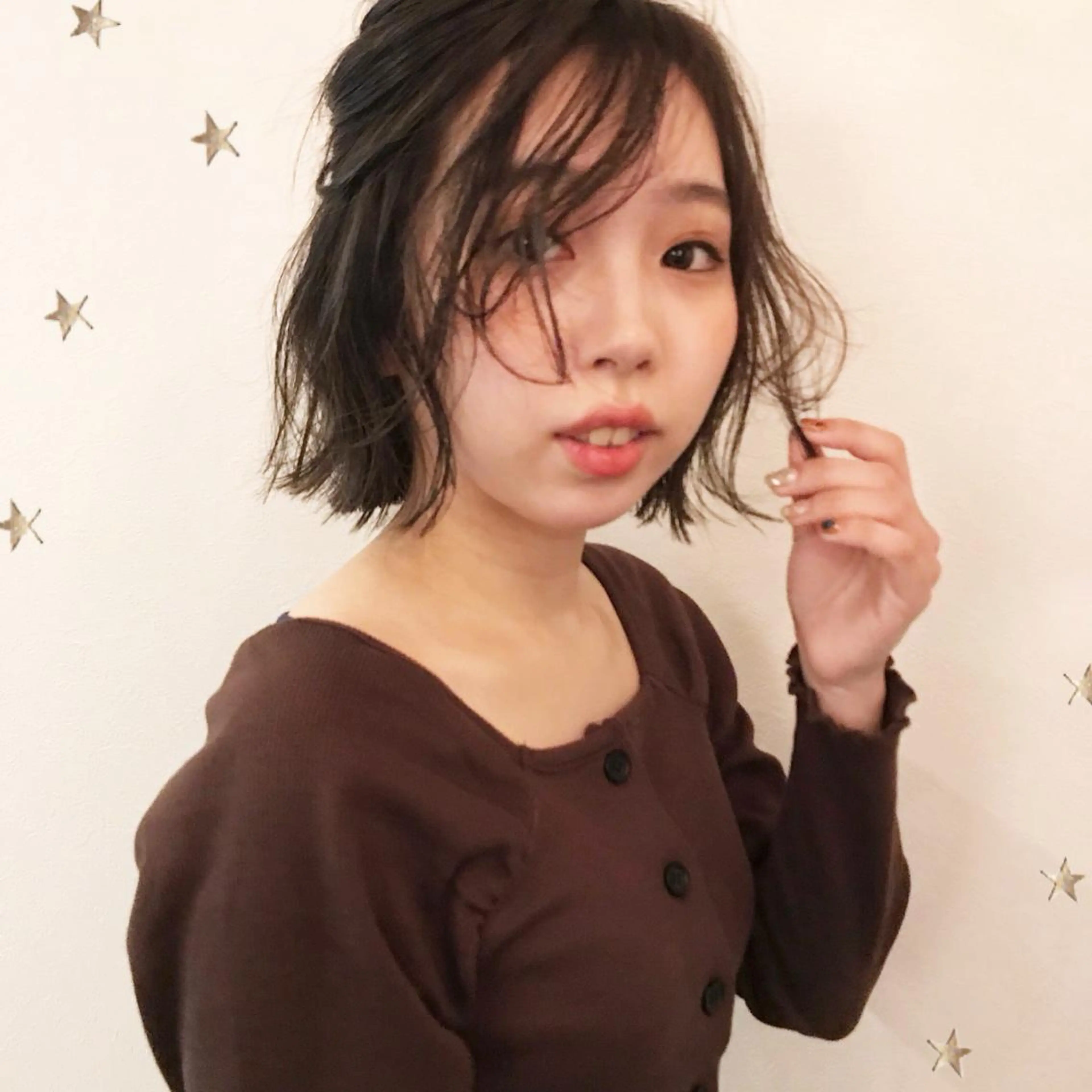 ミディアム ヘアアレンジ 市川 千夏のヘアスタイル