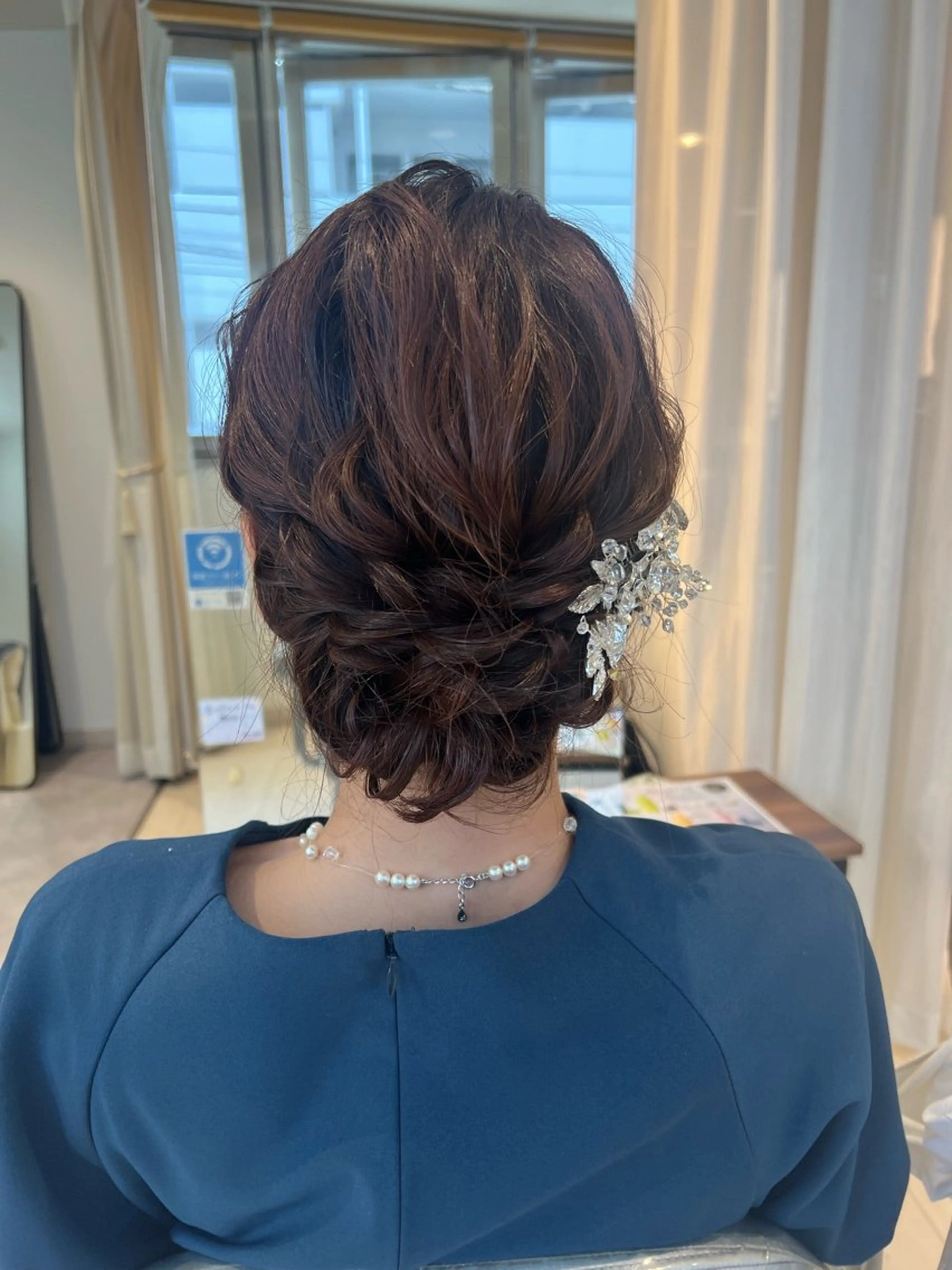 セミロング ヘアアレンジ 結婚式・ブライダル 美髪矯正/髪質改善/ 艶髪🤍伊藤梨紗のヘアスタイル