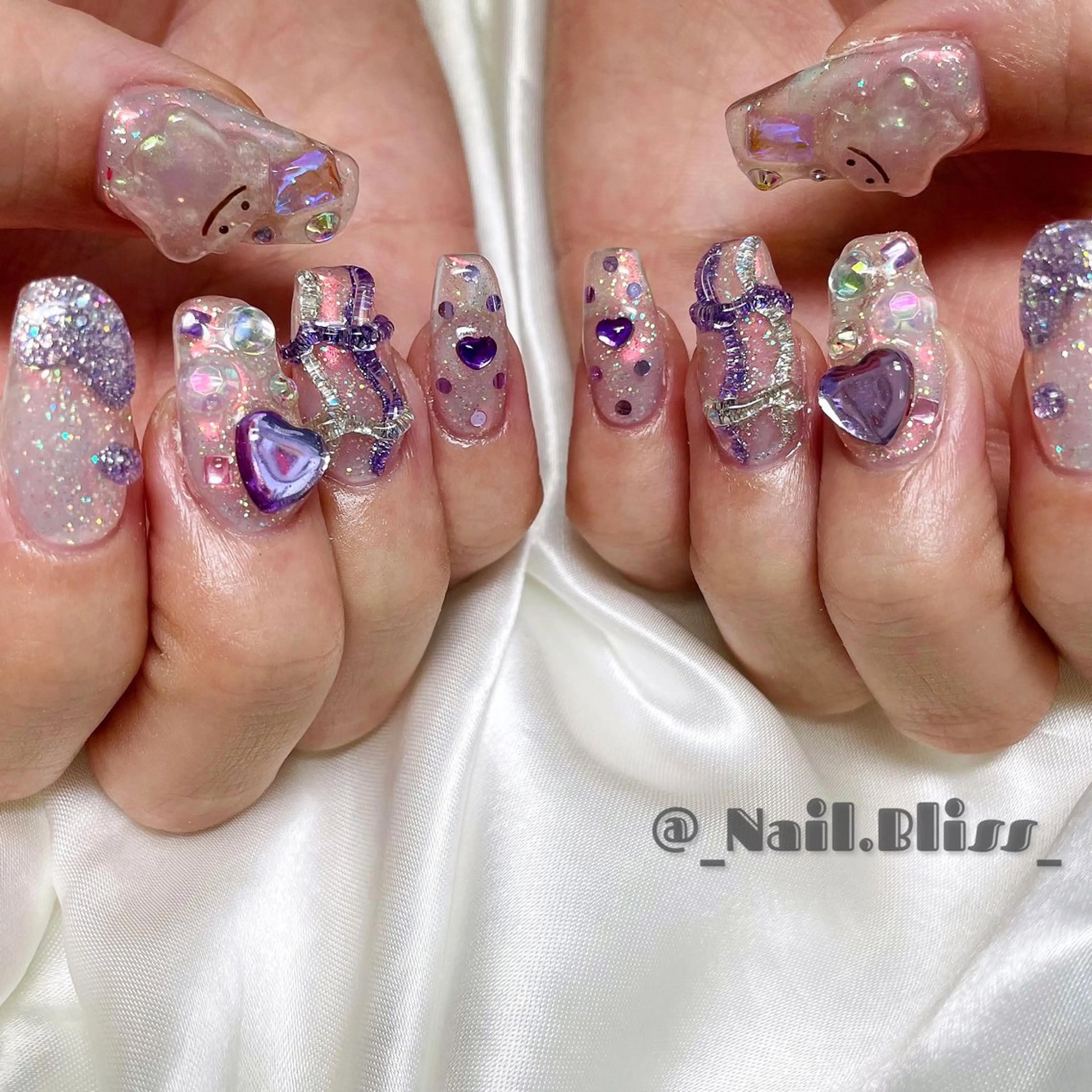 ネイル クリアネイル ハンドネイル NAIL BLISSのネイルデザイン
