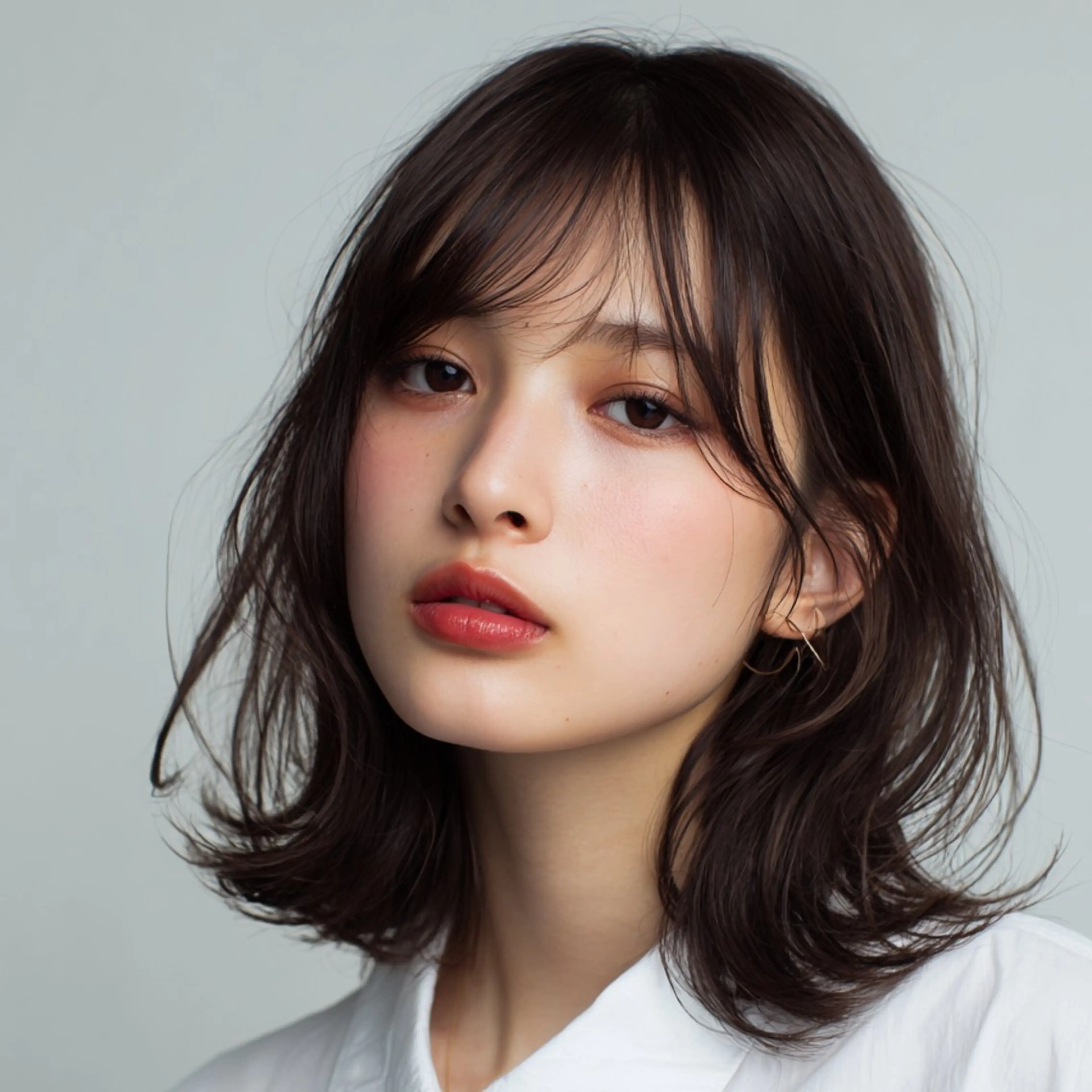 ミディアム 飯田 知将のヘアスタイル