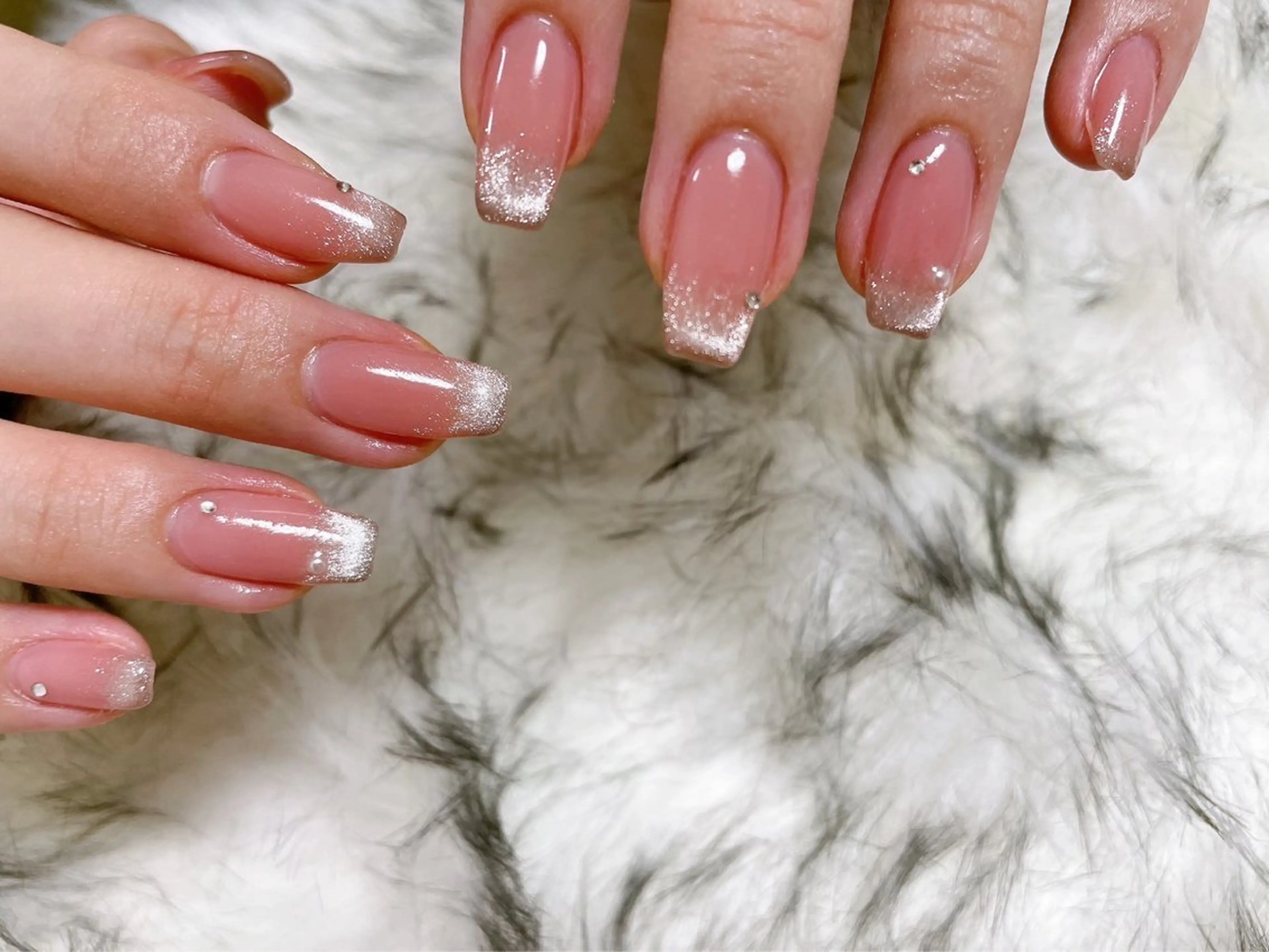 ネイル ジェルネイル グラデーション 韓国ネイル マグネットネイル メンズネイル kiki nail たまプラーザのネイルデザイン