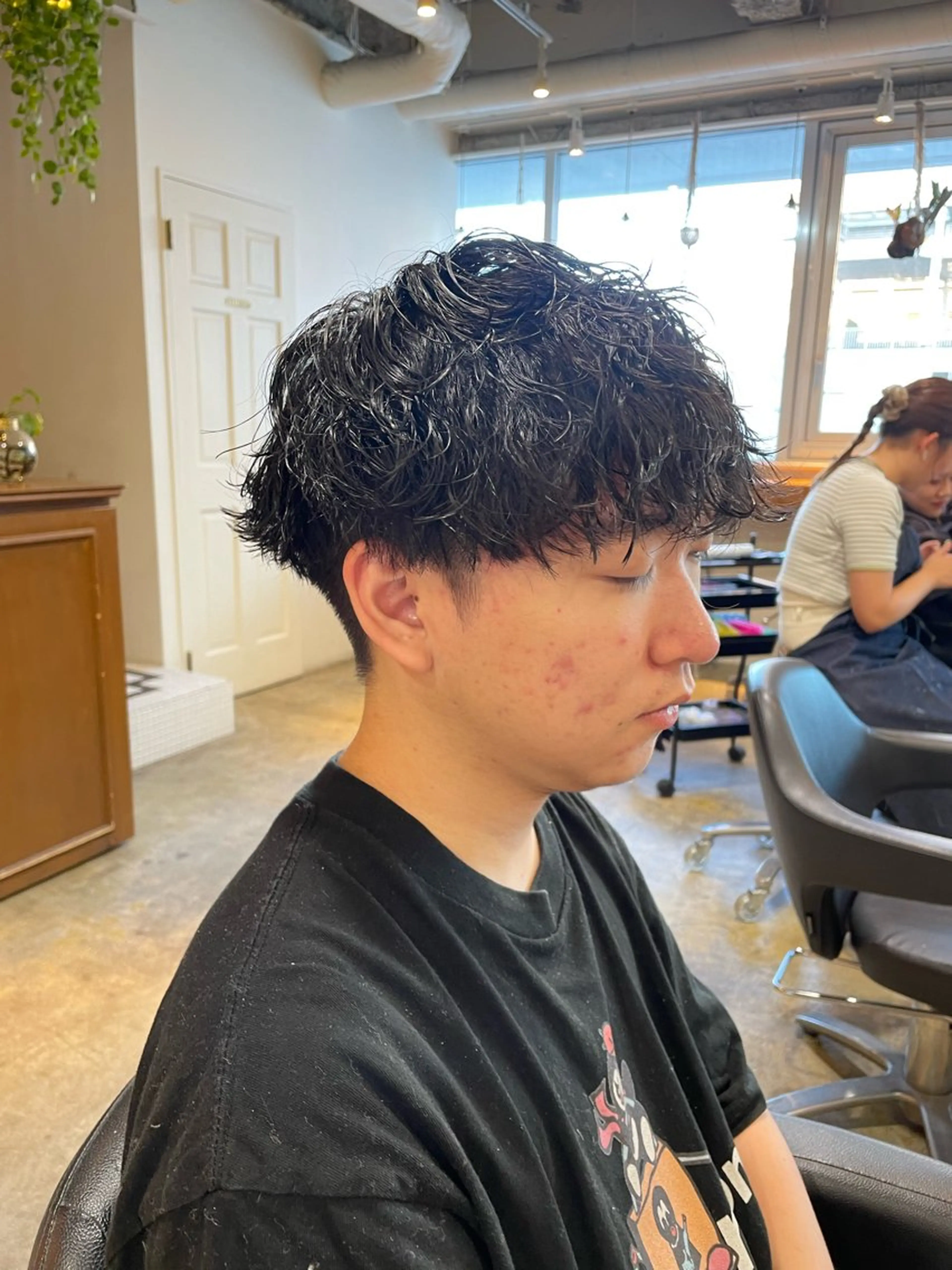 ミディアム パーマ メンズ 韓国ヘア/wカラー レイヤー/RIN🎀のヘアスタイル