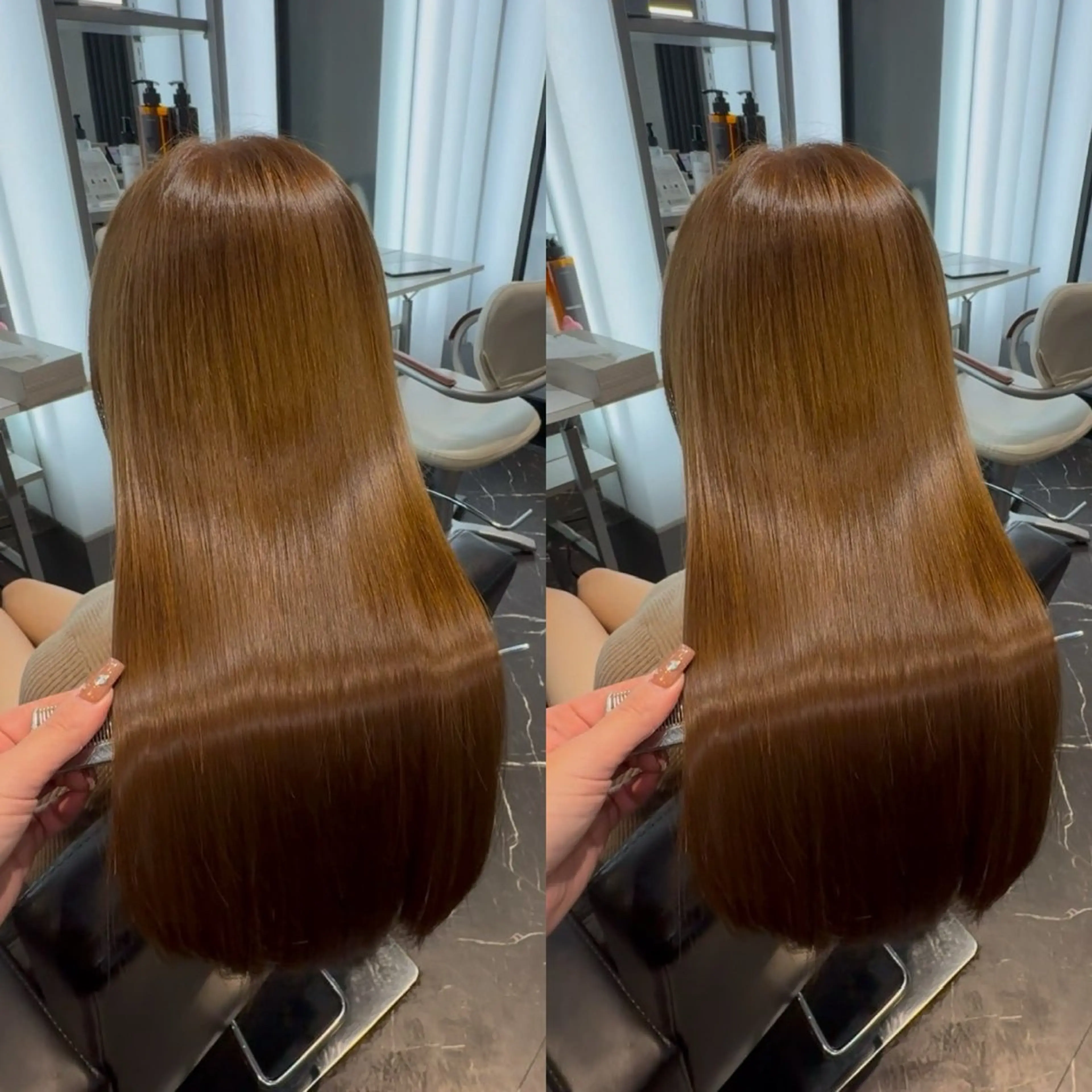 ロング 縮毛矯正 トリートメント 酸性ストレート 髪質改善大槻勇樹のヘアスタイル