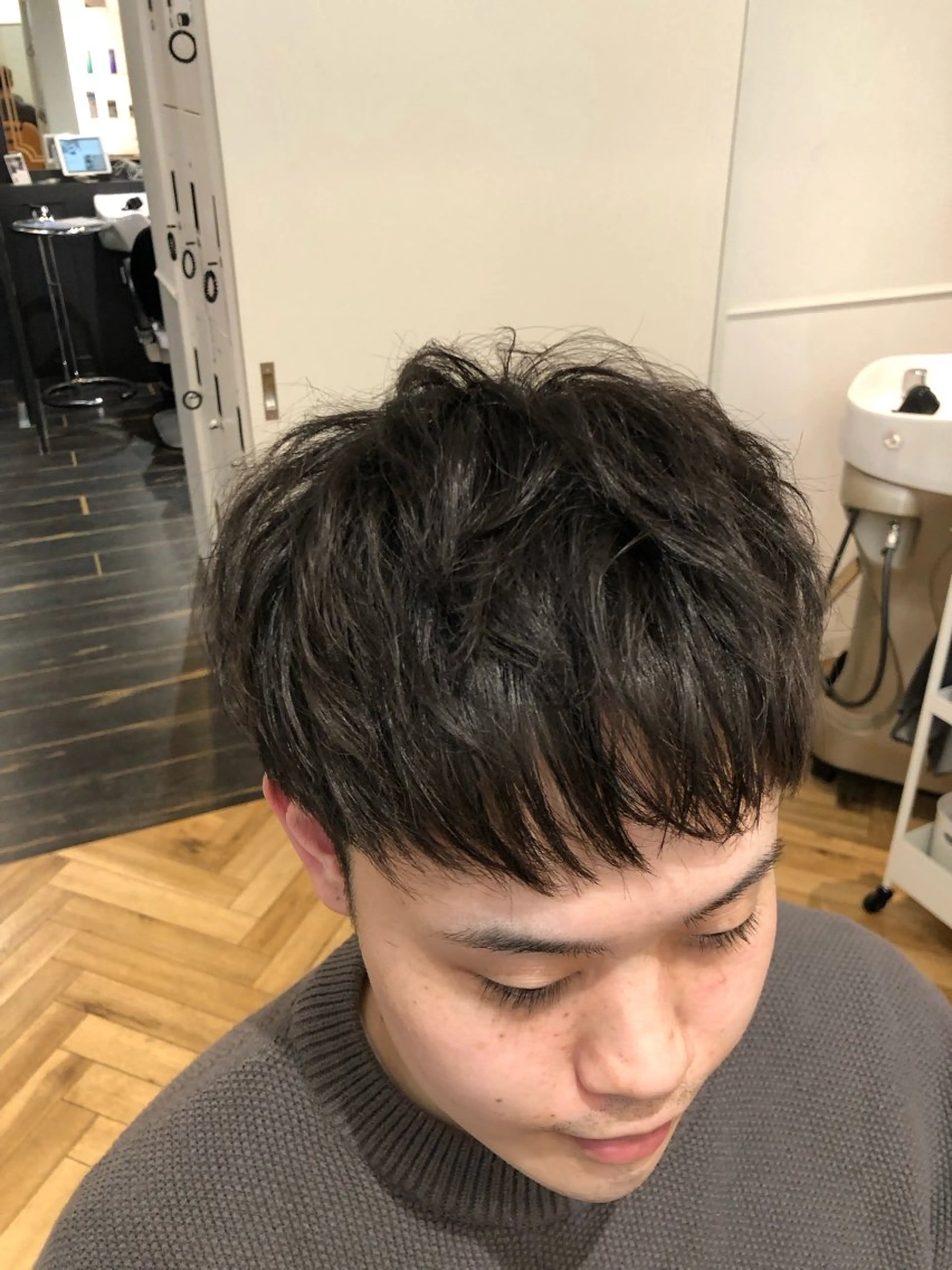 ショート パーマ メンズ カット パーマ 【大人髪】men's パーマ/潤艶髪のヘアスタイル