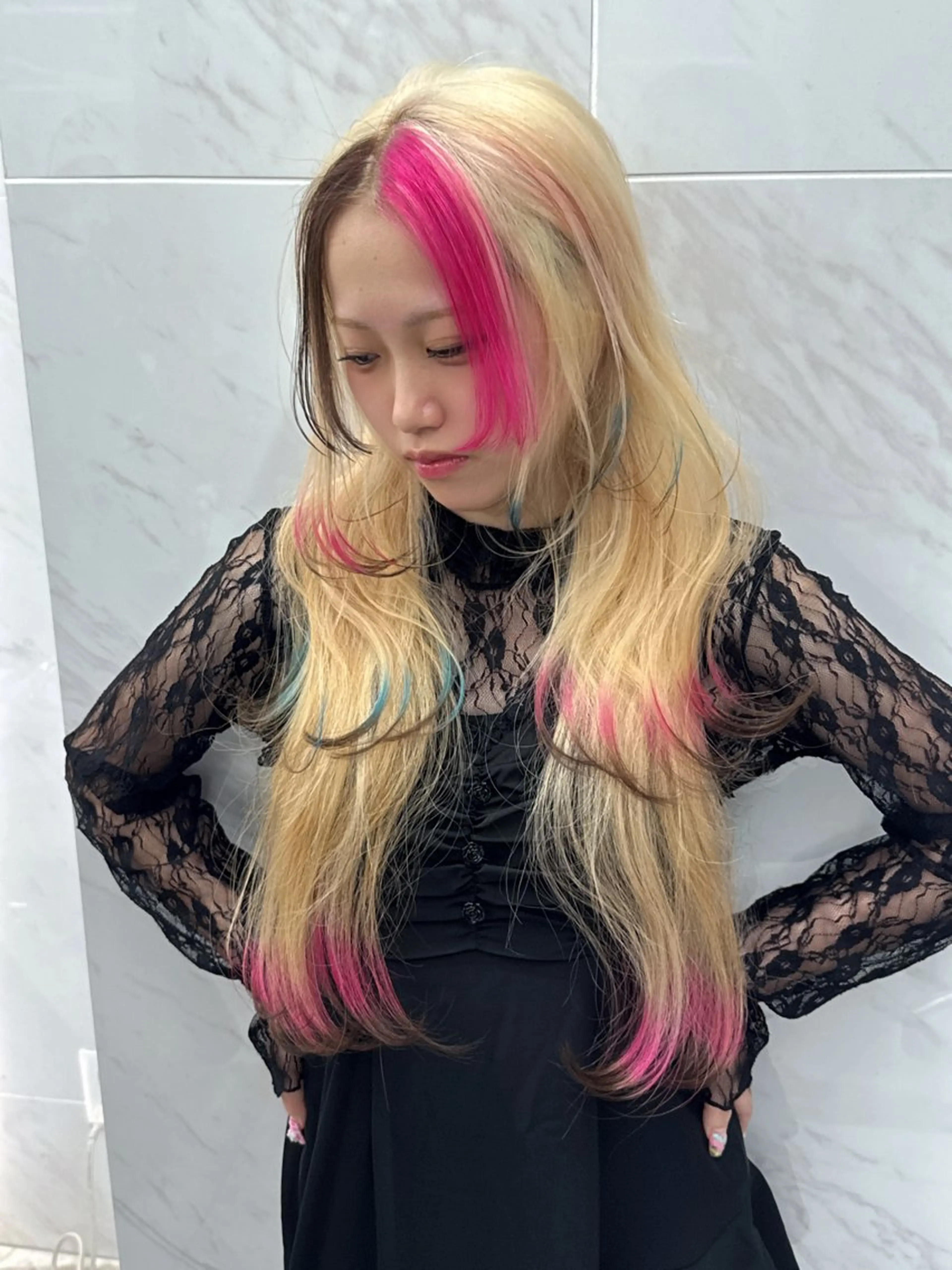 ロング カラー ヘアカラー ヘアセット 栄美容師/kiti /ボブ/ケントのヘアスタイル