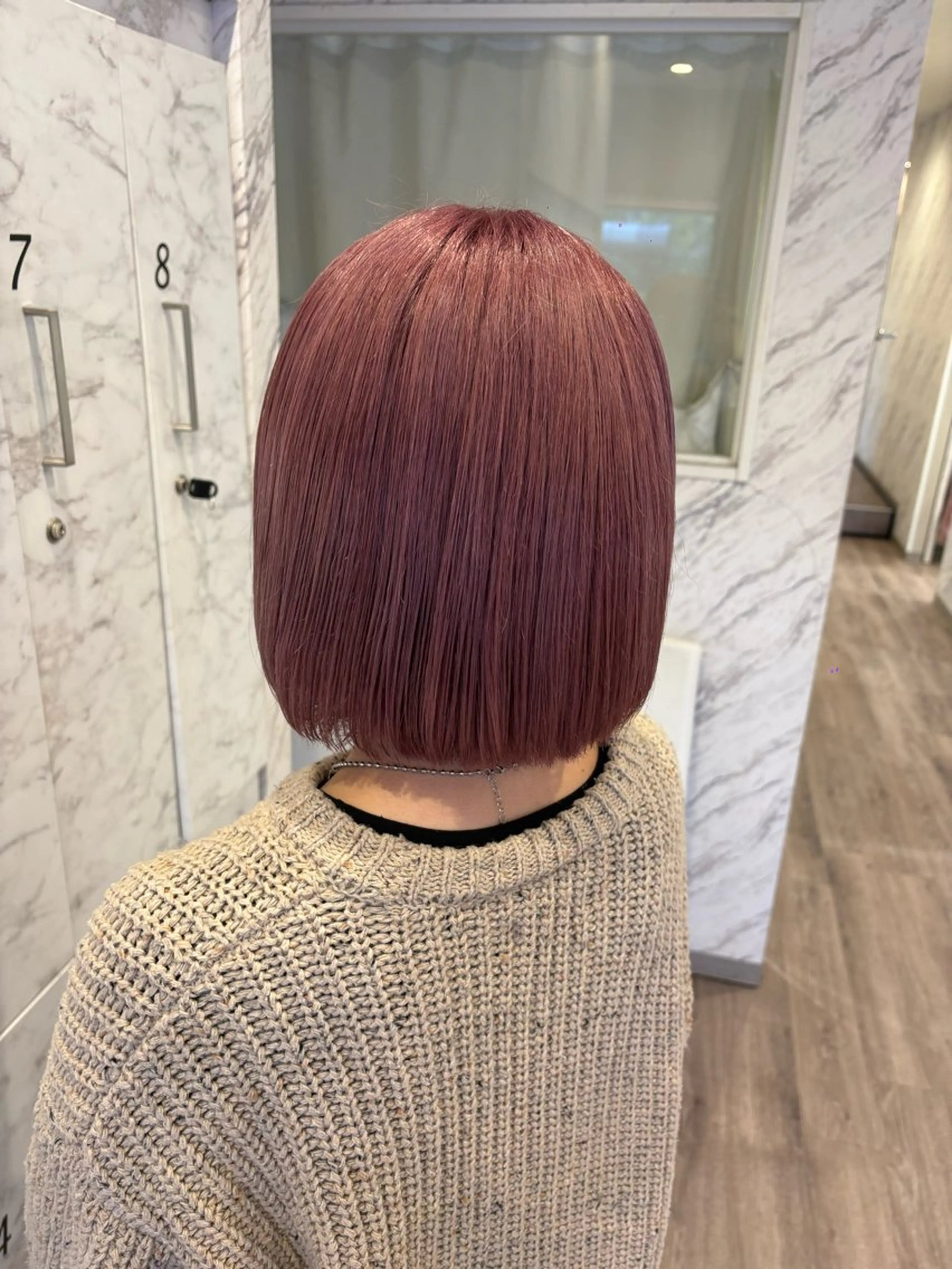 カラー ベージュカラー ピンクカラー ピンクベージュ 鈴木 碧衣のヘアスタイル
