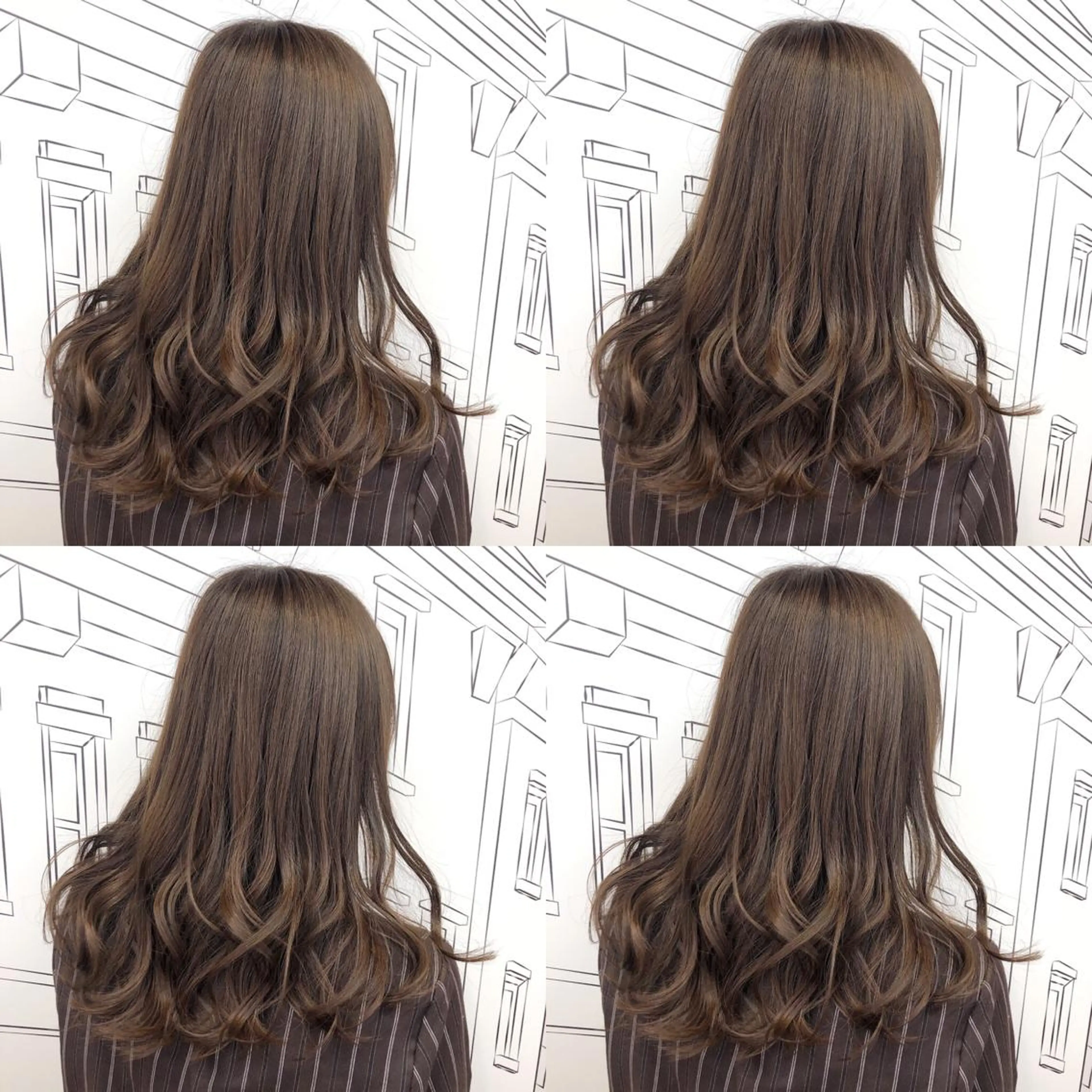 セミロング カラー ブラウンカラー モカブラウン TOMOKA 艶髪/透明感カラーのヘアスタイル