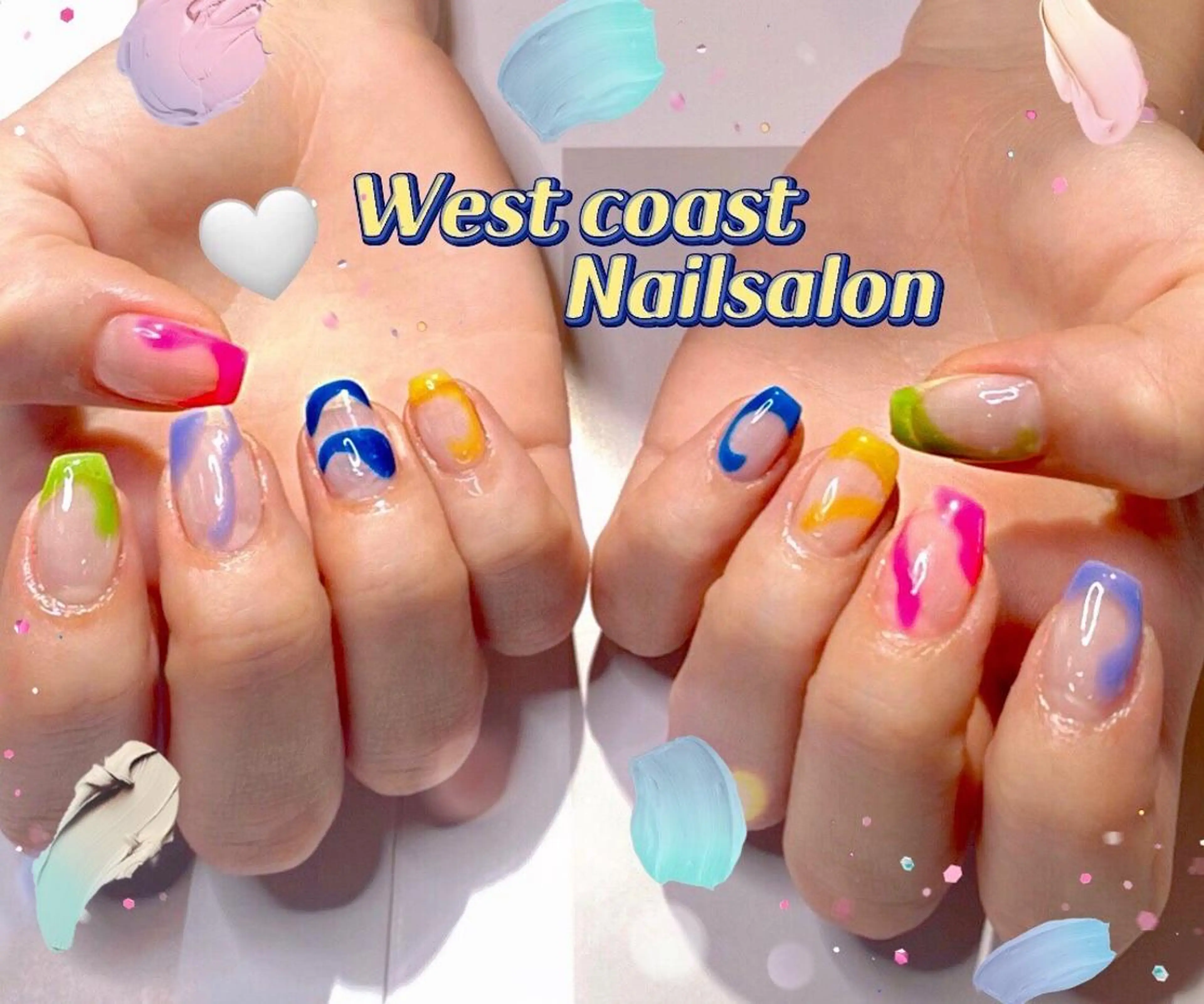 ネイル リボン、ガーリー パーツ放題専門店のネイルデザイン