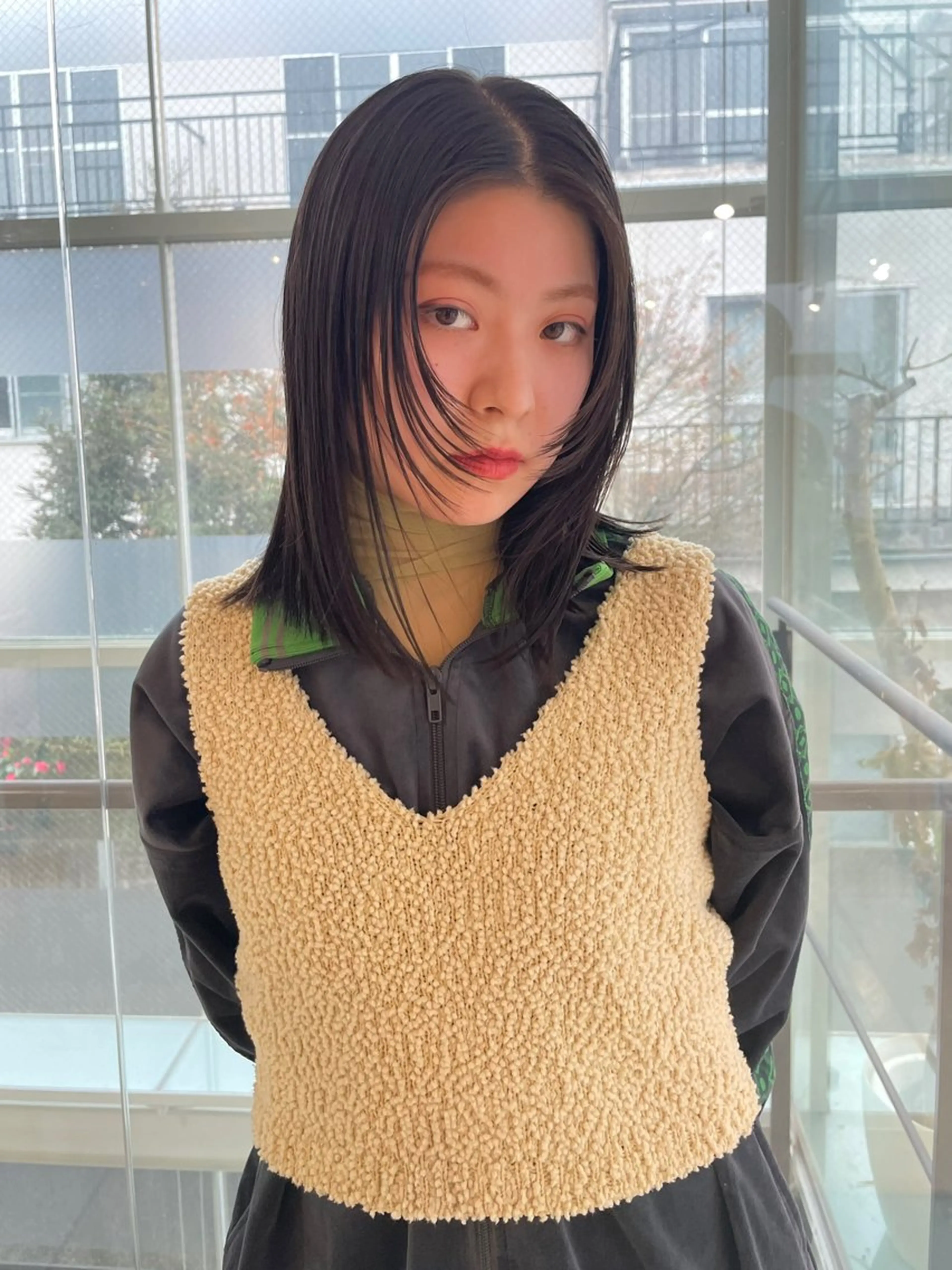 ミディアム 顔周りカット シャギー ボブ/レイヤー /河内温太のヘアスタイル