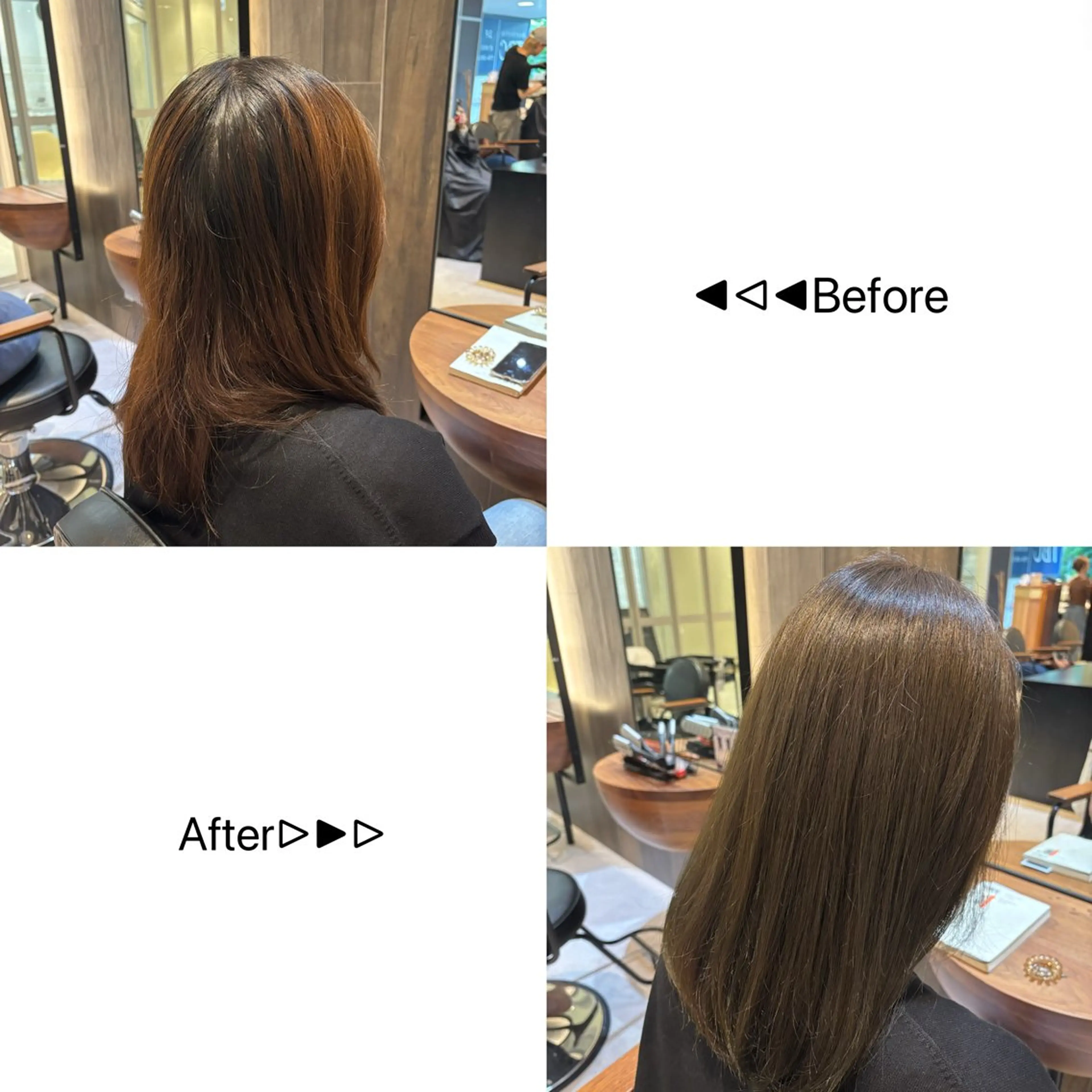 セミロング カラー グレージュ オリーブグレージュ オリーブグレー カラー/髪質改善 トリートメント/優果のヘアスタイル