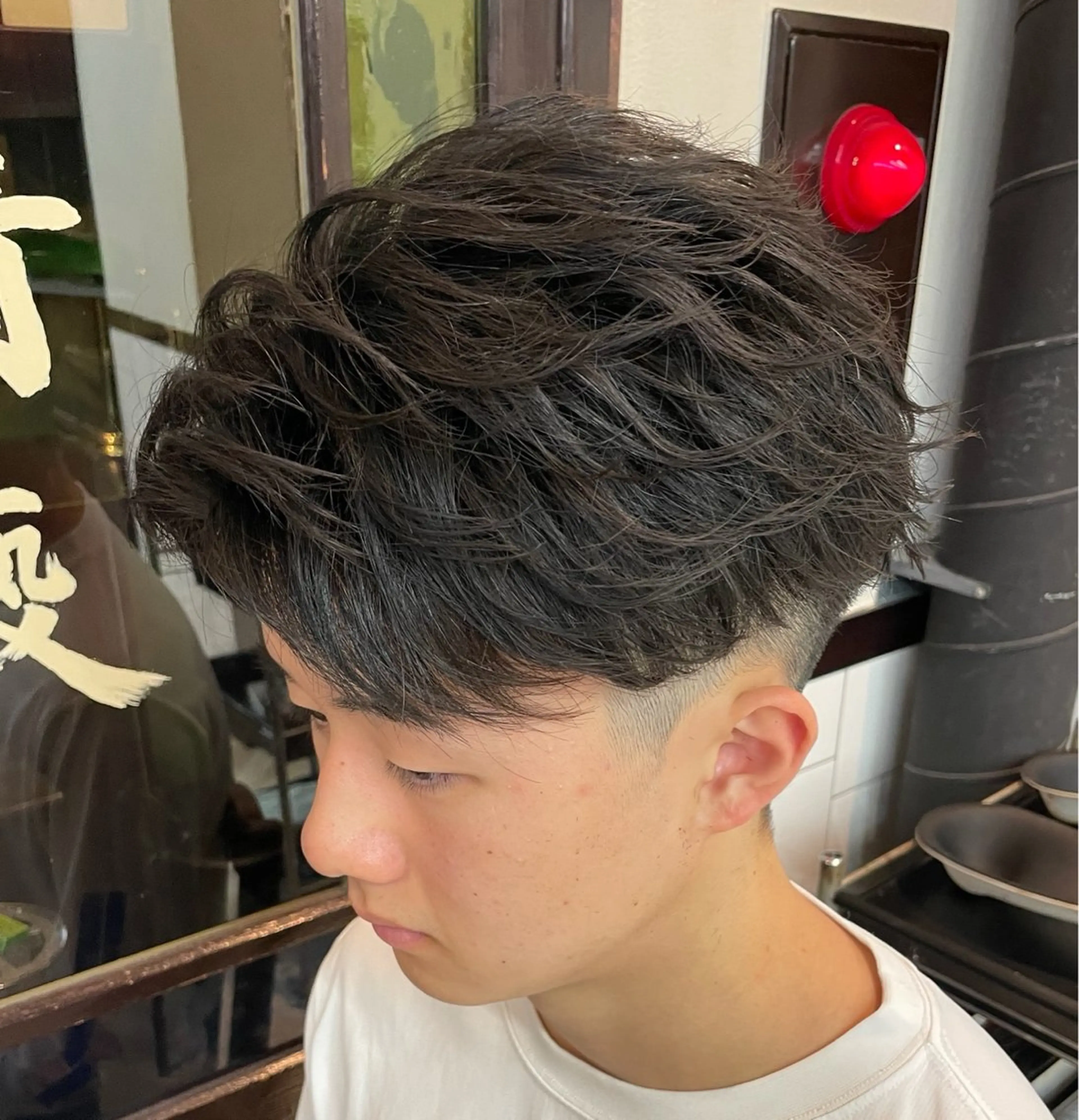 ショート メンズ センターパート ショートヘア 竹内 愛花のヘアスタイル