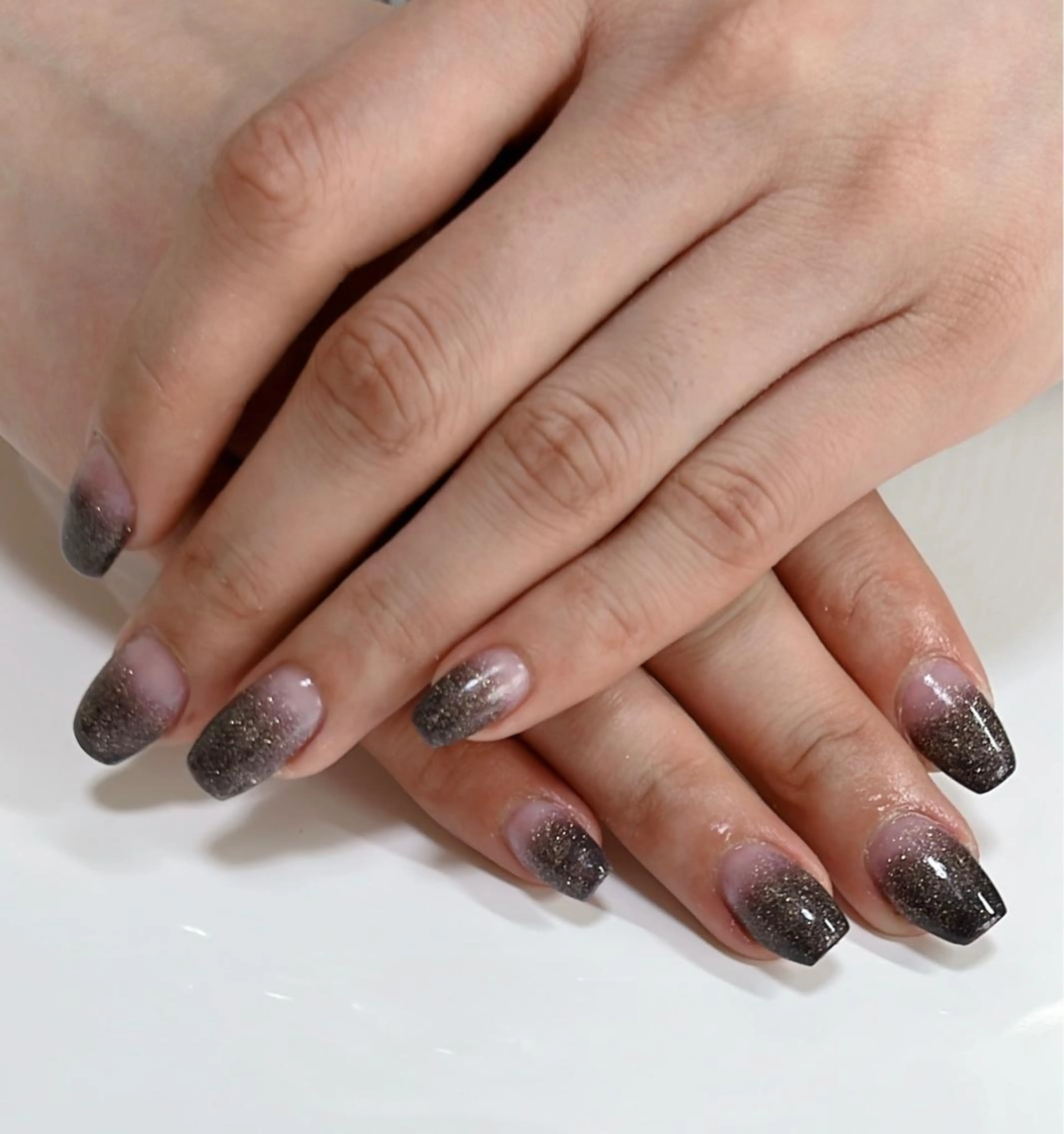 ネイル ゴールド パープル スカルプネイル plaisir プレジールネイルのネイルデザイン